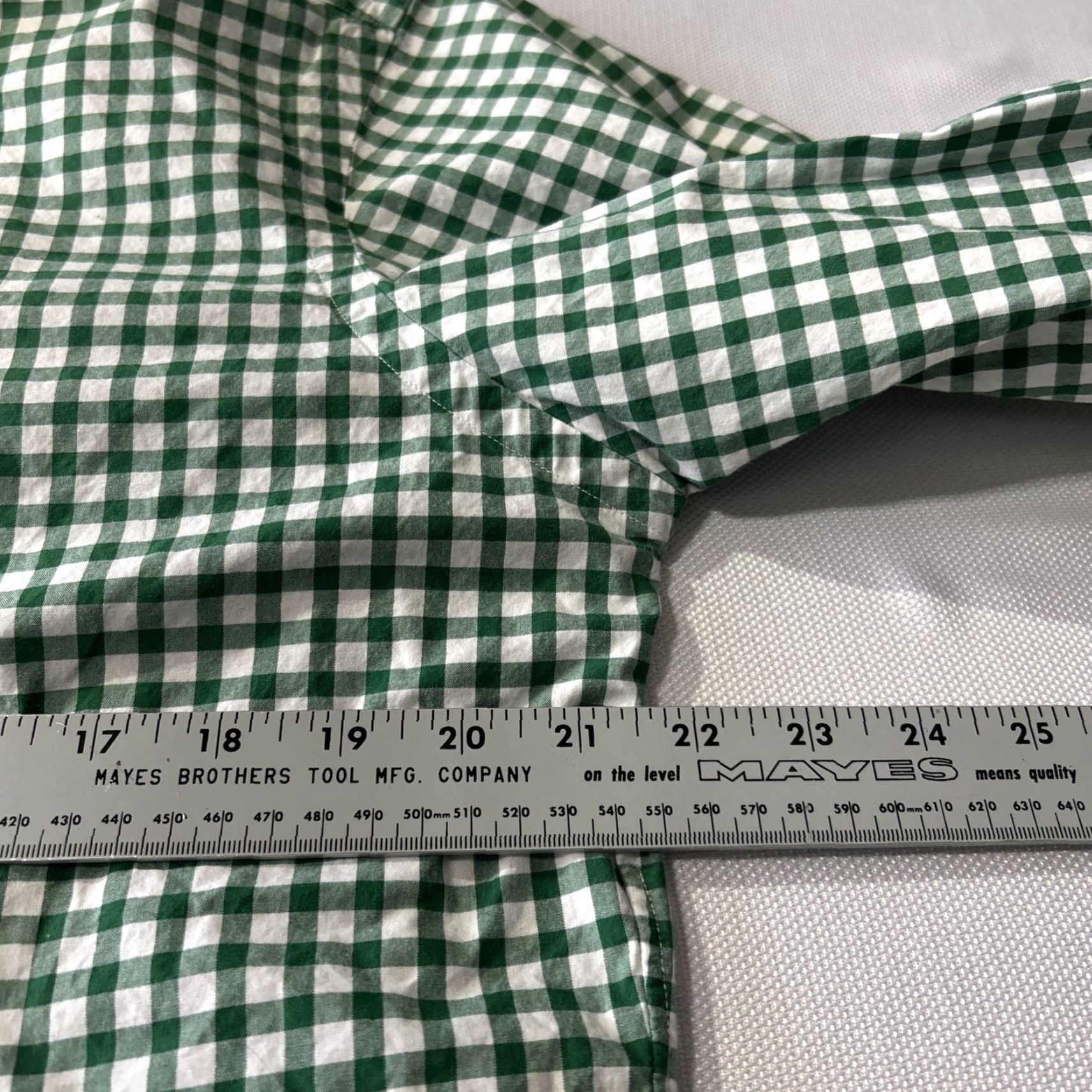 Polo Ralph Lauren Ralph Lauren Mens Dress Shirt Green Gingham Classic Fit Purple Pony Button-Down Long Sleeve Casual Button-Up Shirt M Size 40R - 4 Thumbnail