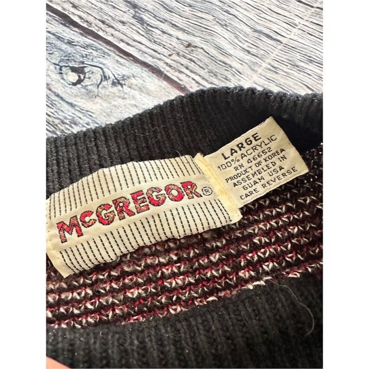 Vintage Vintage McGregor Men's Grey Patterned Knit Sweater Size US L / EU 52-54 / 3 - 5 Thumbnail