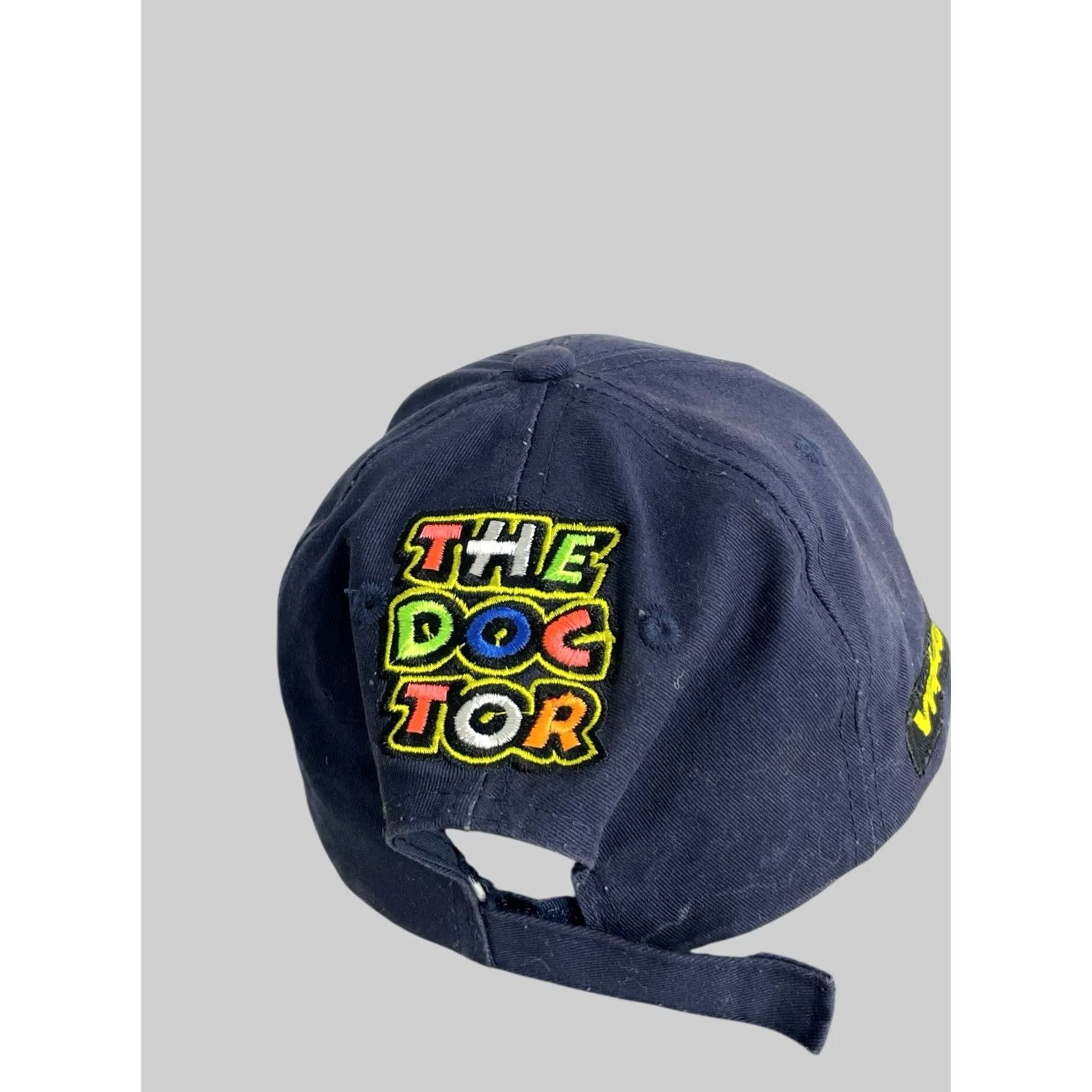 Valentino Valentino Rossi VR 46 Motorcycle The Doctor Cap Hat Snapback Adjustable Dark Blue Cotton Men One Size Mockup Hanldeboard Size ONE SIZE - 6 Thumbnail