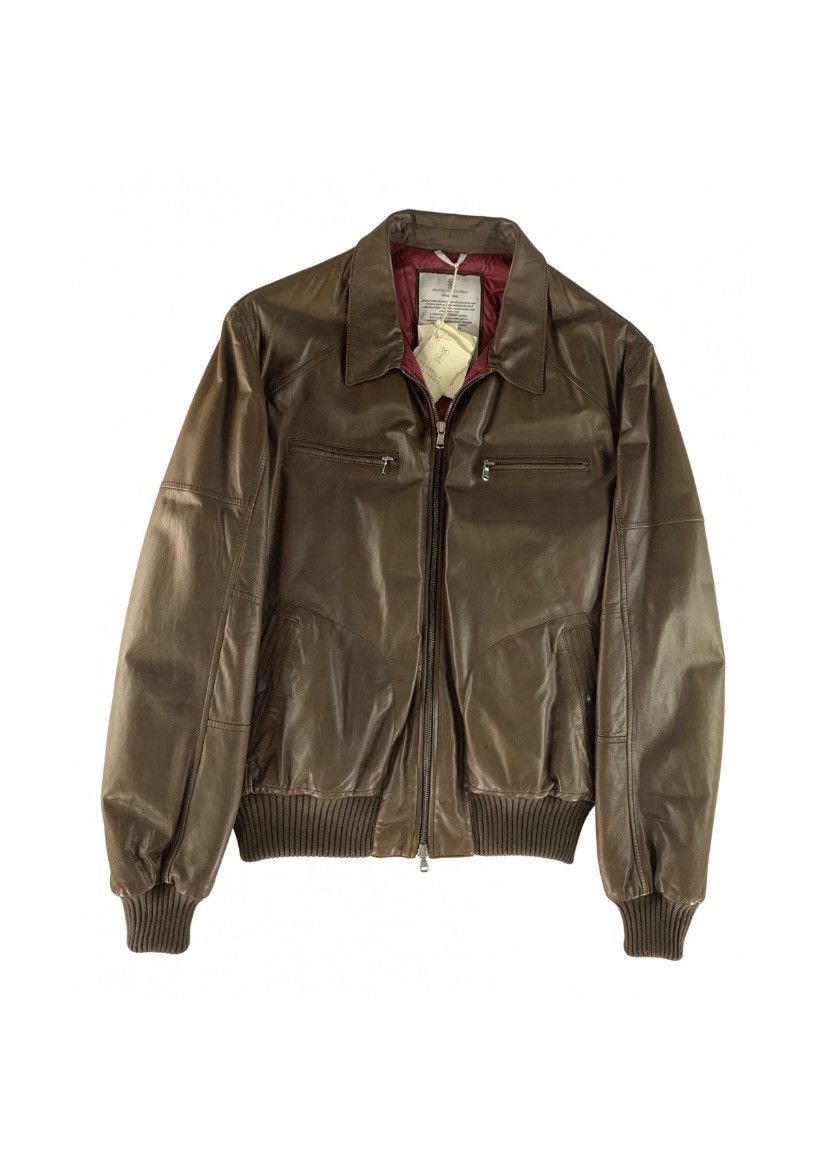Brunello Cucinelli Brunello Cucinelli 🇮🇹 Brown Napa leather quilted bomber L NWT Size US L / EU 52-54 / 3 - 1 Thumbnail