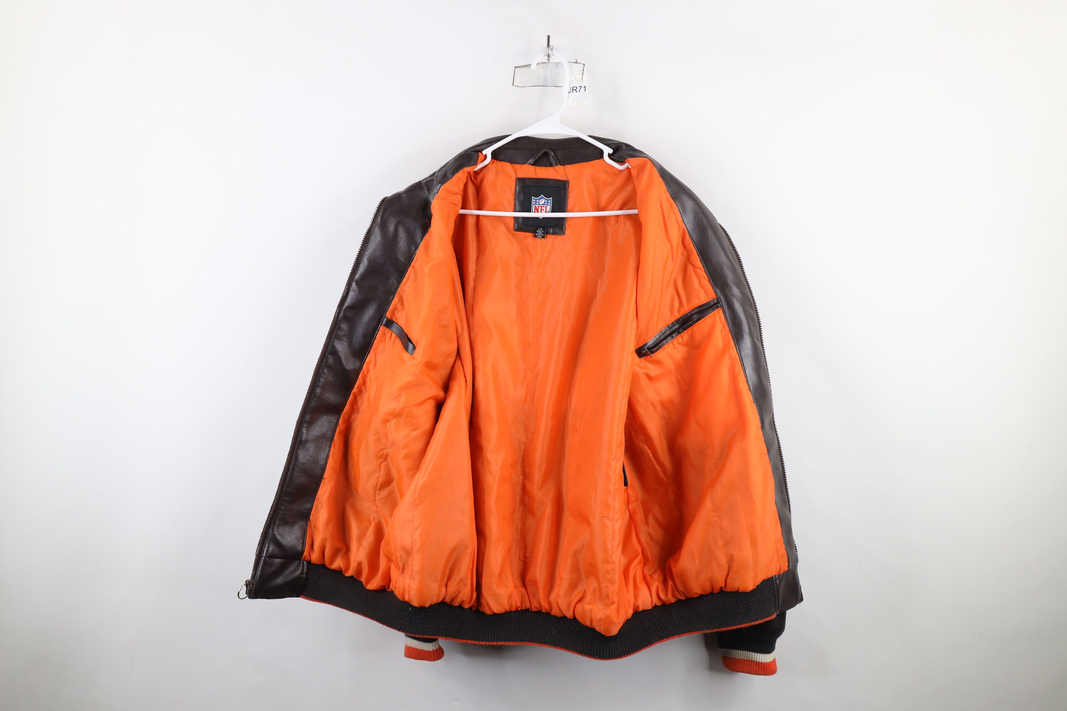 Vintage Vintage 90s Y2K Leather Cleveland Browns Football Jacket Size US L / EU 52-54 / 3 - 9 Thumbnail