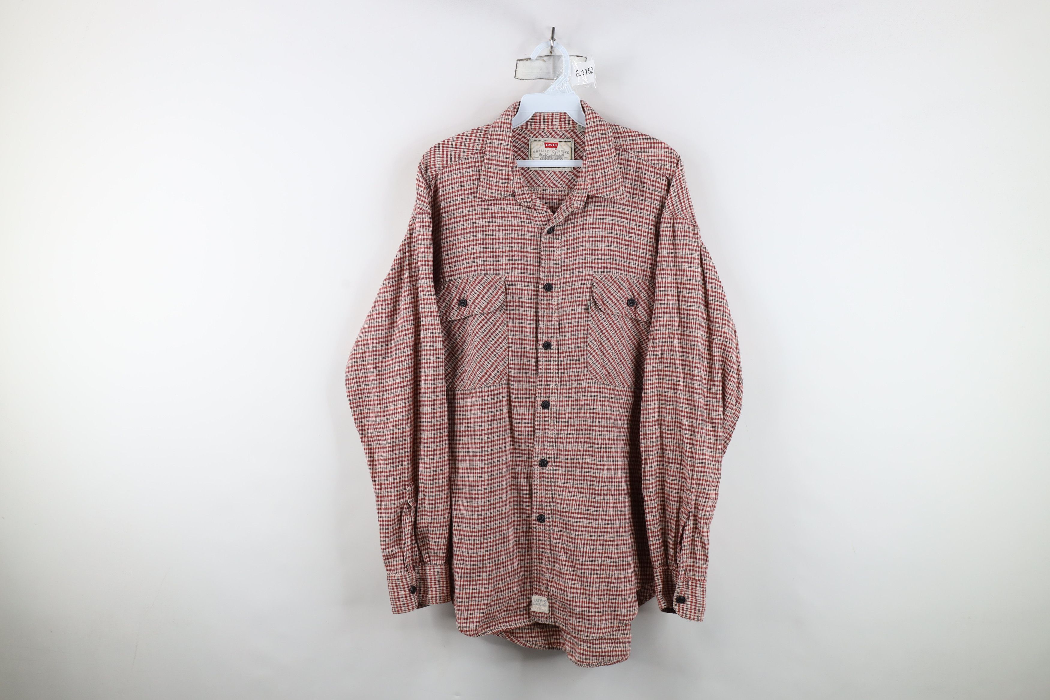 Levi's Vintage 90s Levis Baggy Flannel Collared Button Shirt Plaid Size US L / EU 52-54 / 3 - 1 Thumbnail