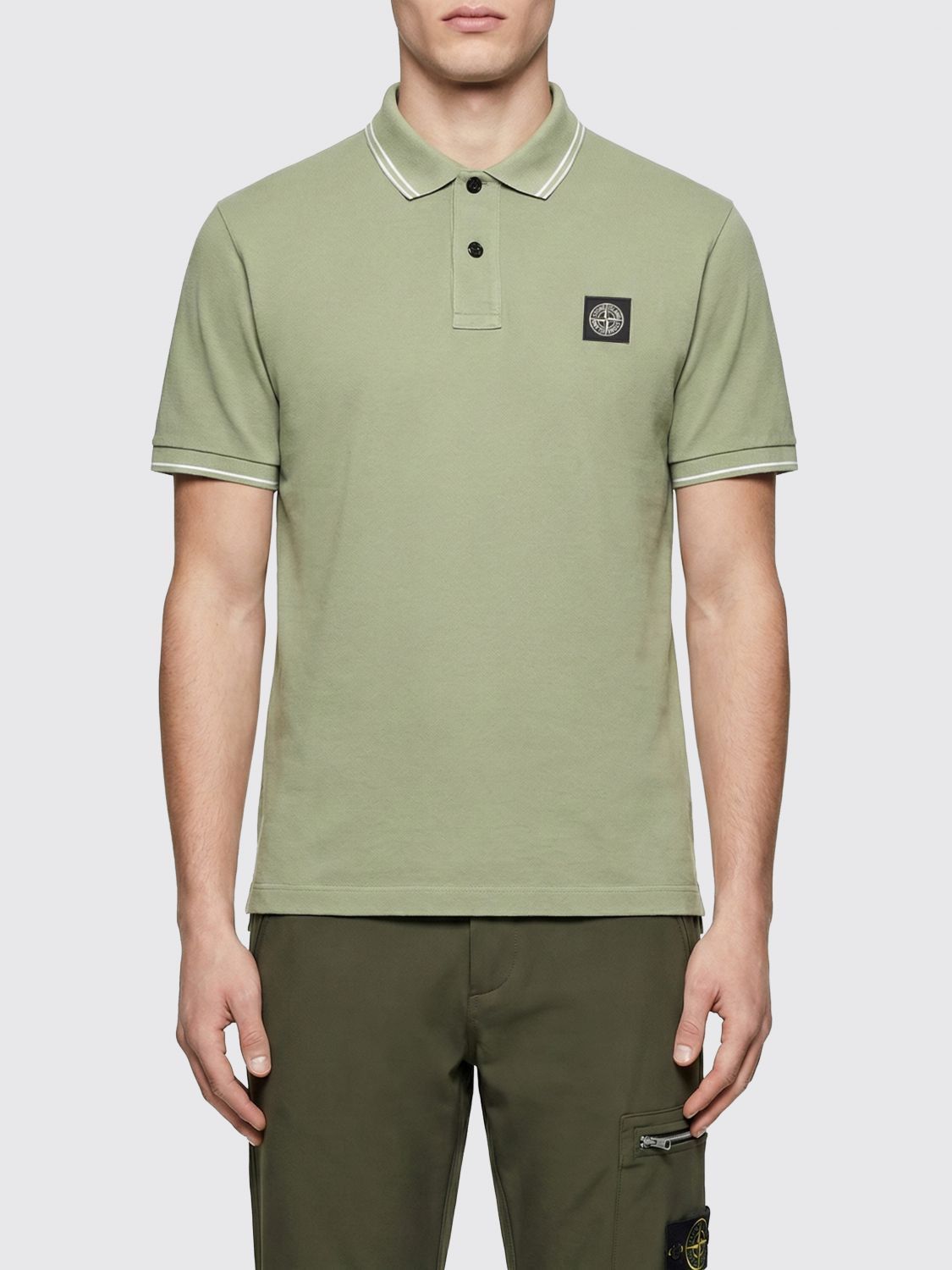 Stone Island Stone Island Polo Shirt Men Military Size US L / EU 52-54 / 3 - 1 Thumbnail