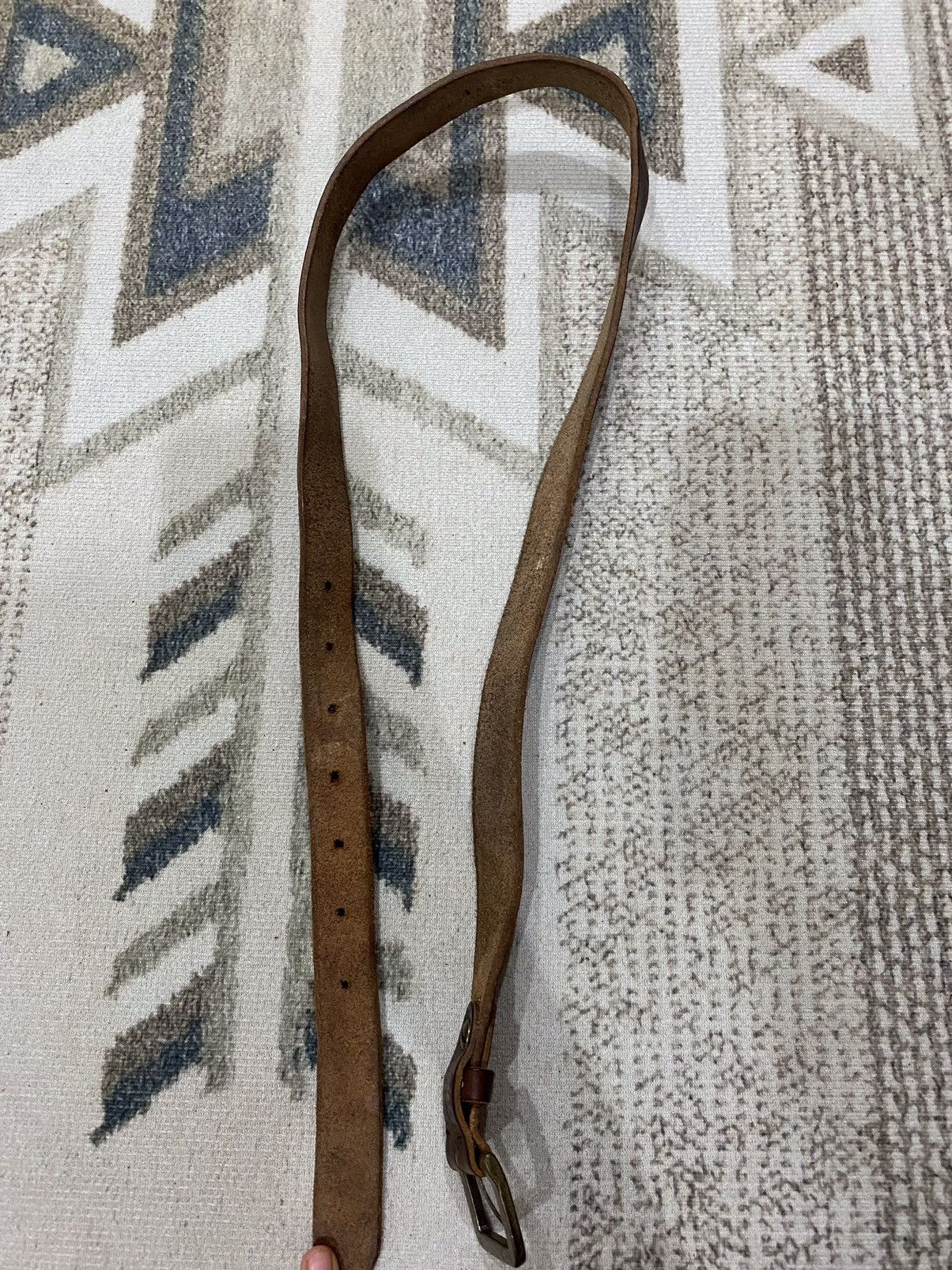 Leather Japanese Brand Leather Buckle Belt Size ONE SIZE - 7 Thumbnail