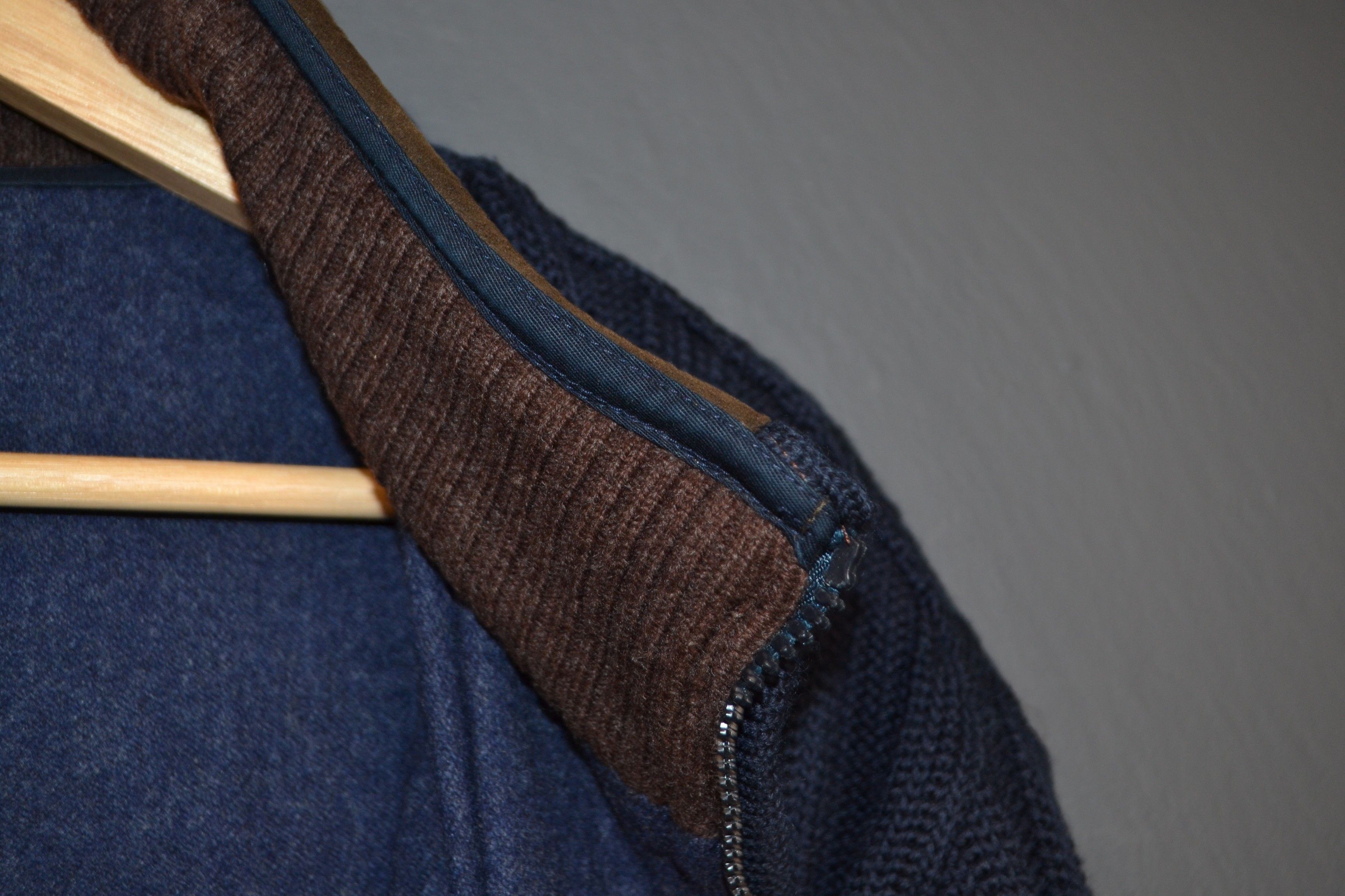 Paul & Shark Paul & Shark Bretagne Ribbed Knit Jacket Wool Leather Sydney Size US XL / EU 56 / 4 - 17 Thumbnail