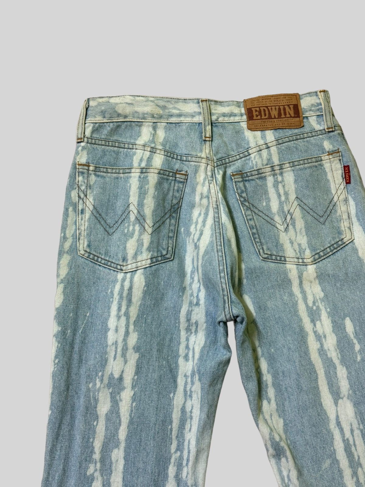 Edwin × If Six Was Nine × Vintage Vintage Edwin Acid Wash Flare Jeans Size US 27 - 9 Thumbnail