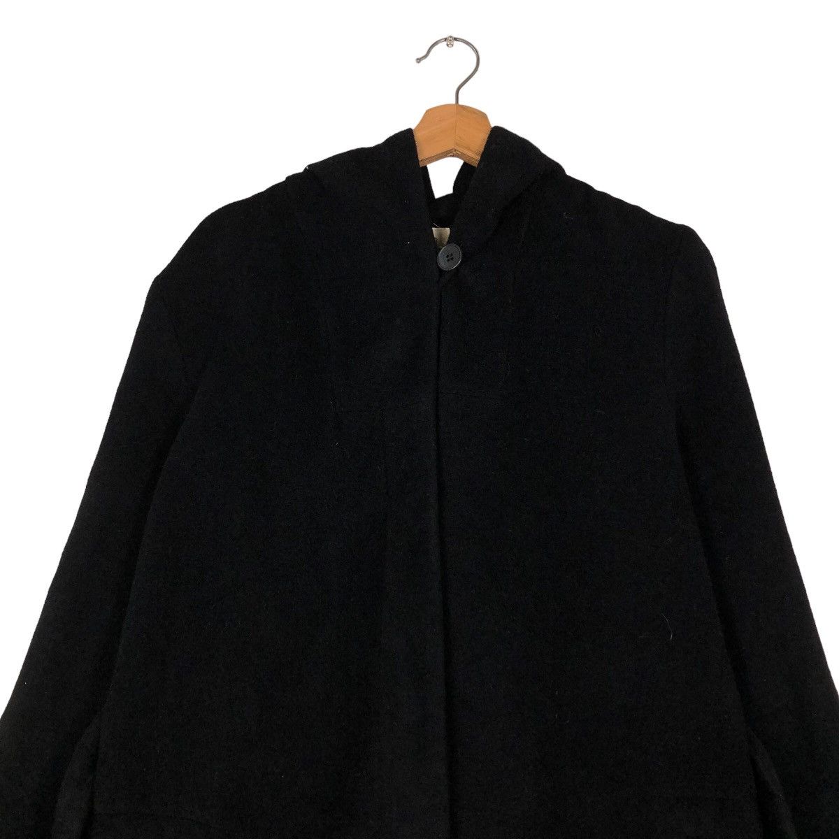 Japanese Brand 🔥Rich Black - Long Fly Wool Herringbone Calvin Klein Coats Size US M / EU 48-50 / 2 - 3 Thumbnail