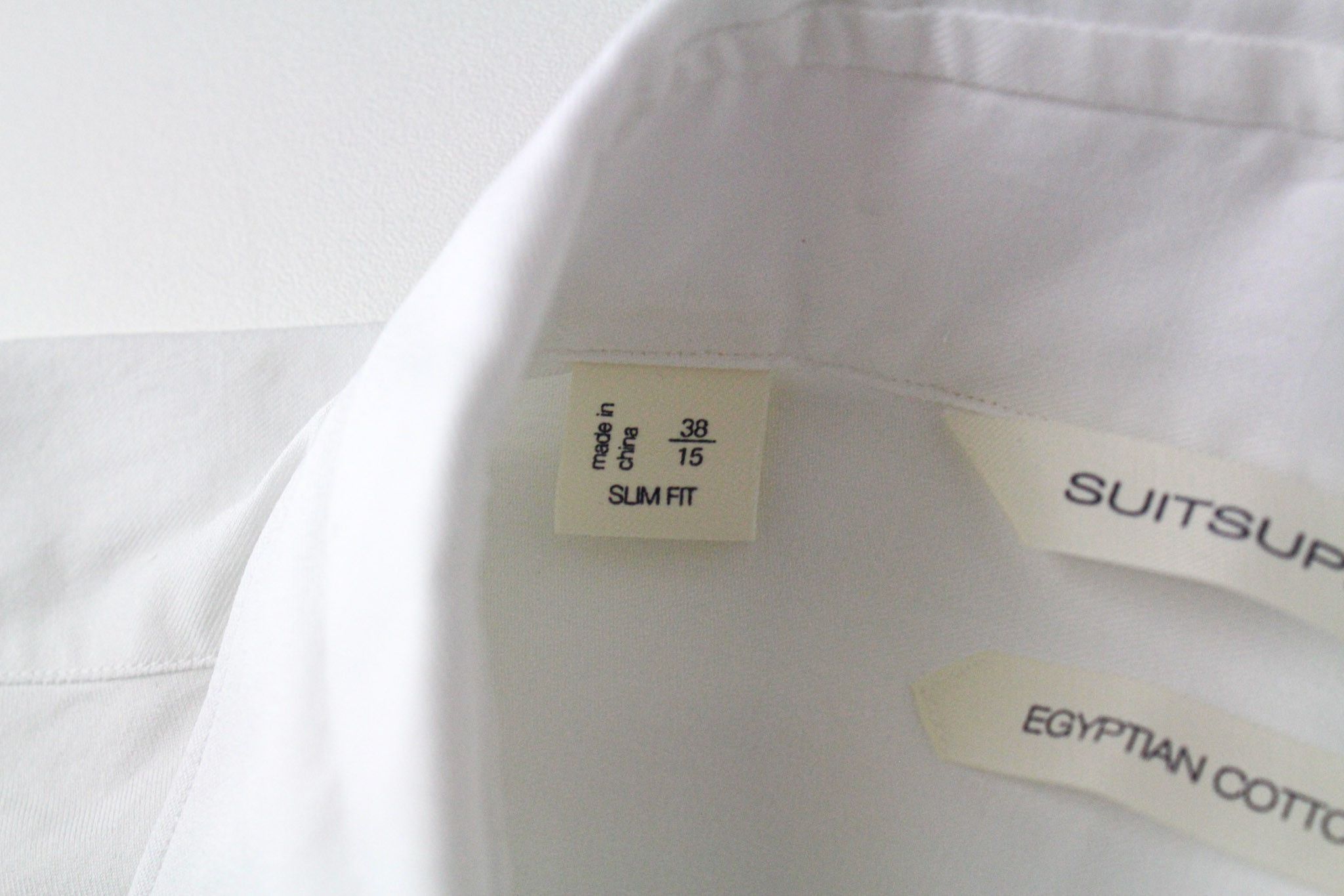 Suitsupply 38/15 Slim White Cotton Cutaway Twill 72600 Size 38R - 5 Thumbnail