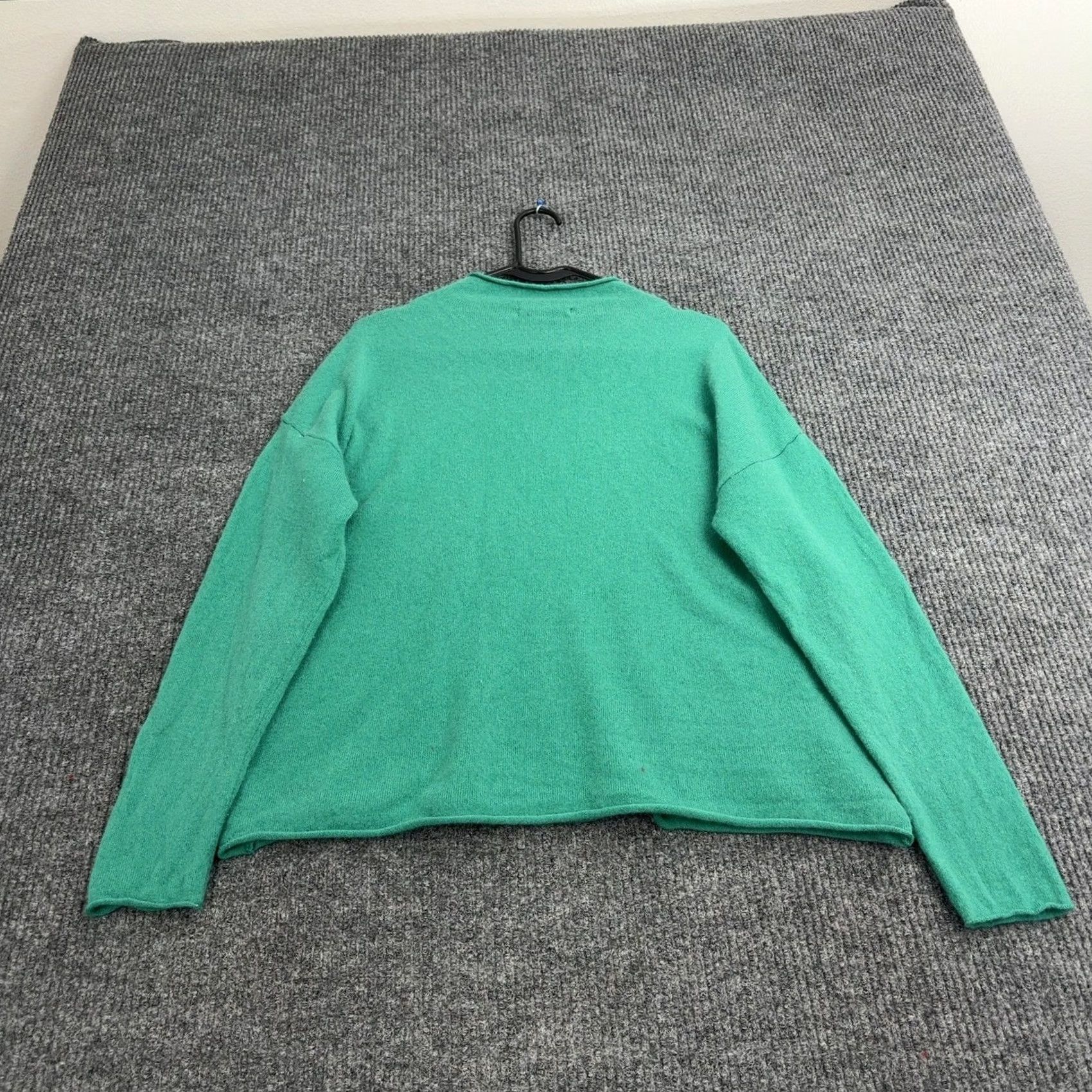 Vintage WoolOvers Sweater Womens L Green Merino Wool Cashmere Crew Neck Knit Minimalist Size L / US 10 / IT 46 - 5 Thumbnail