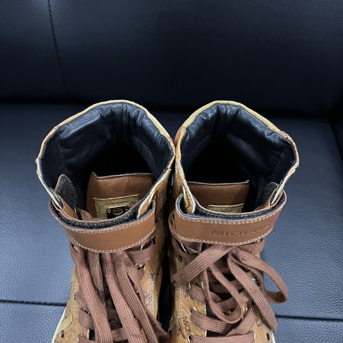 MCM MCM Monogram High-Top Sneakers Size US 8.5 / EU 41-42 - 9 Thumbnail