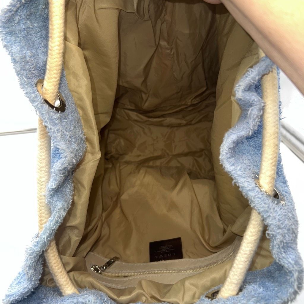 Loewe Loewe Terrycloth and Leather Nautical Beachy Backpack Size ONE SIZE - 11 Thumbnail