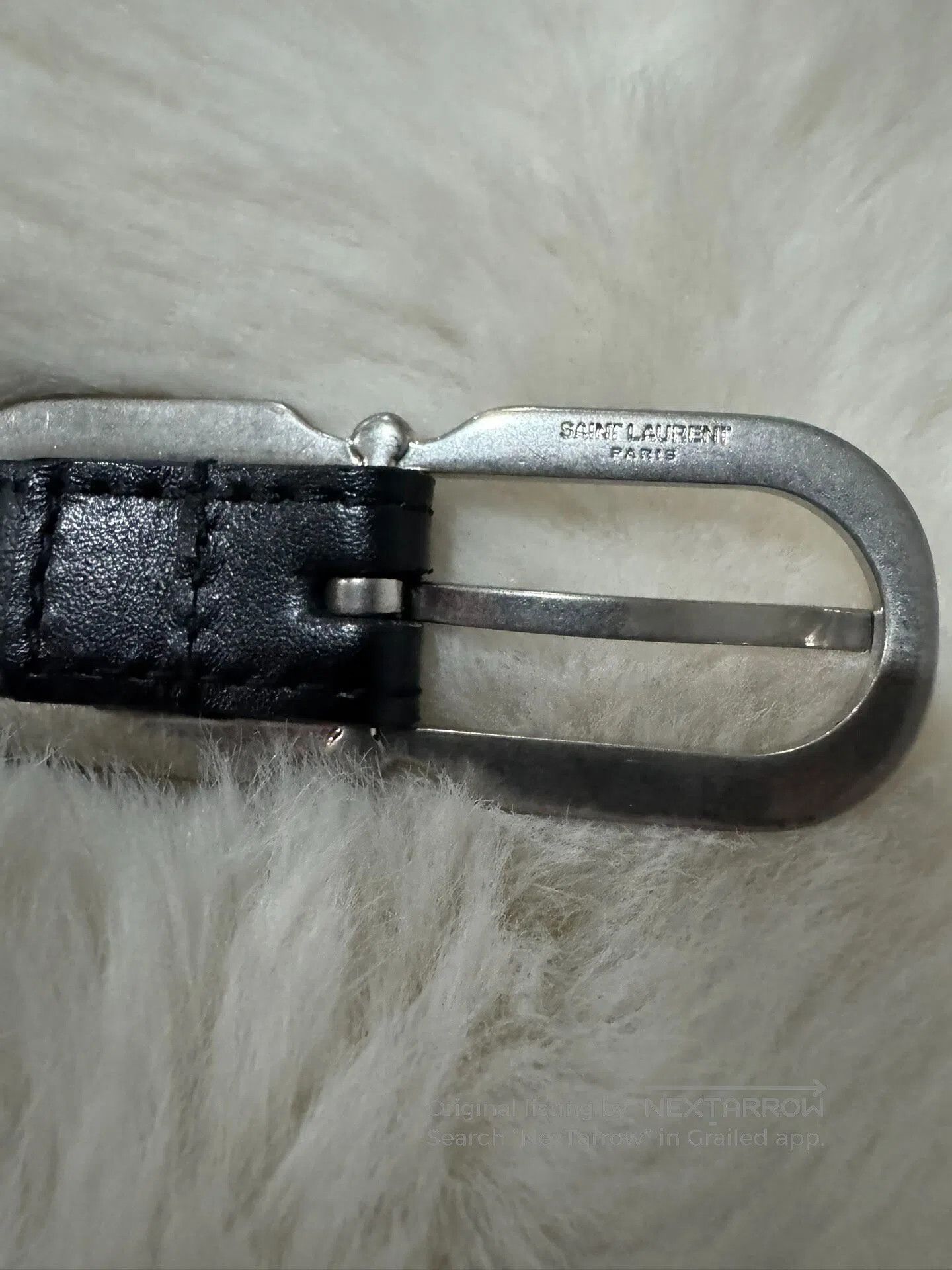 Saint Laurent Paris Saint Laurent Paris size 100 Black and silver belt| Size ONE SIZE - 5 Thumbnail