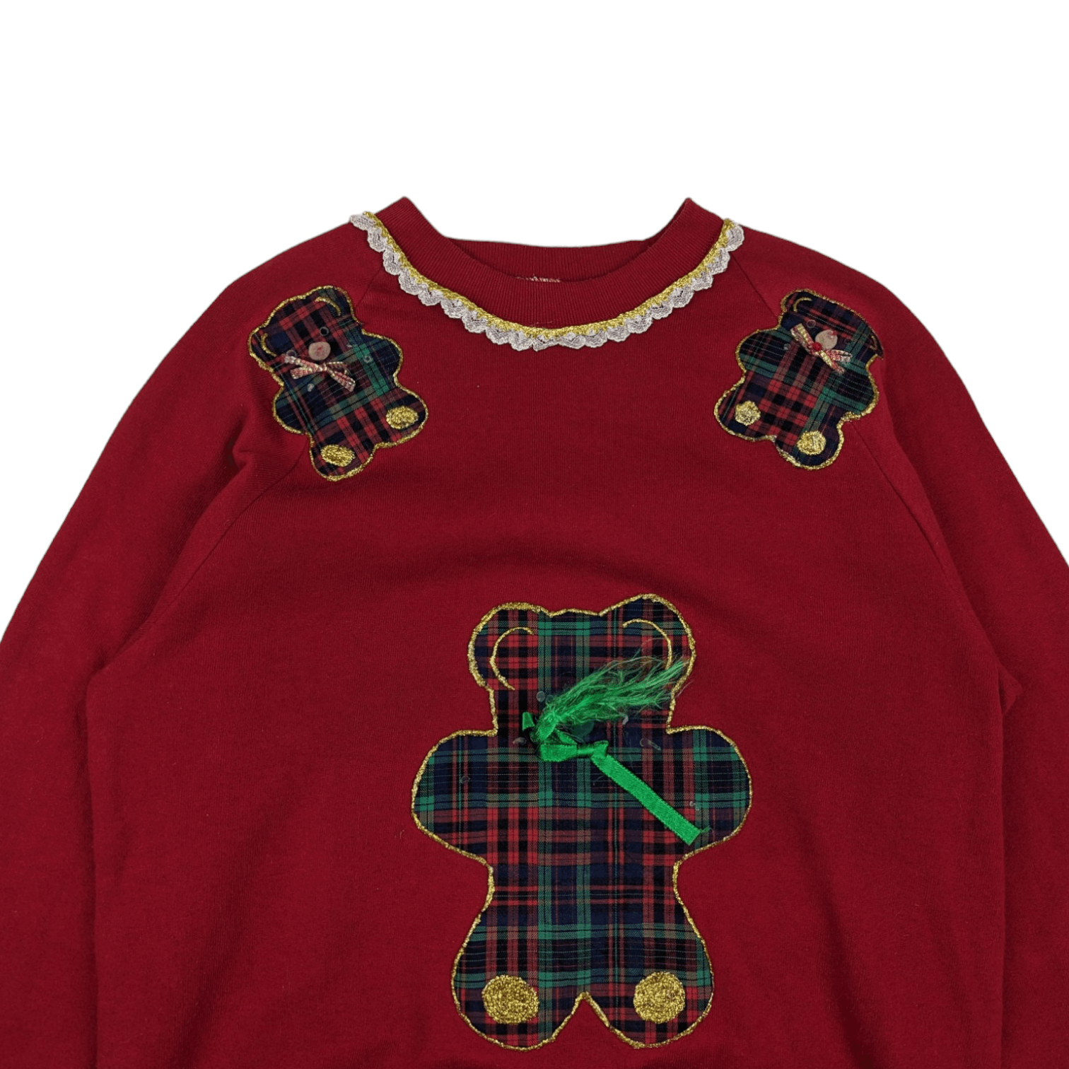 Jerzees Vintage 90's JERZEES Teddy Bear Cute Love Jumper Sweatshirt Size US S / EU 44-46 / 1 - 4 Thumbnail