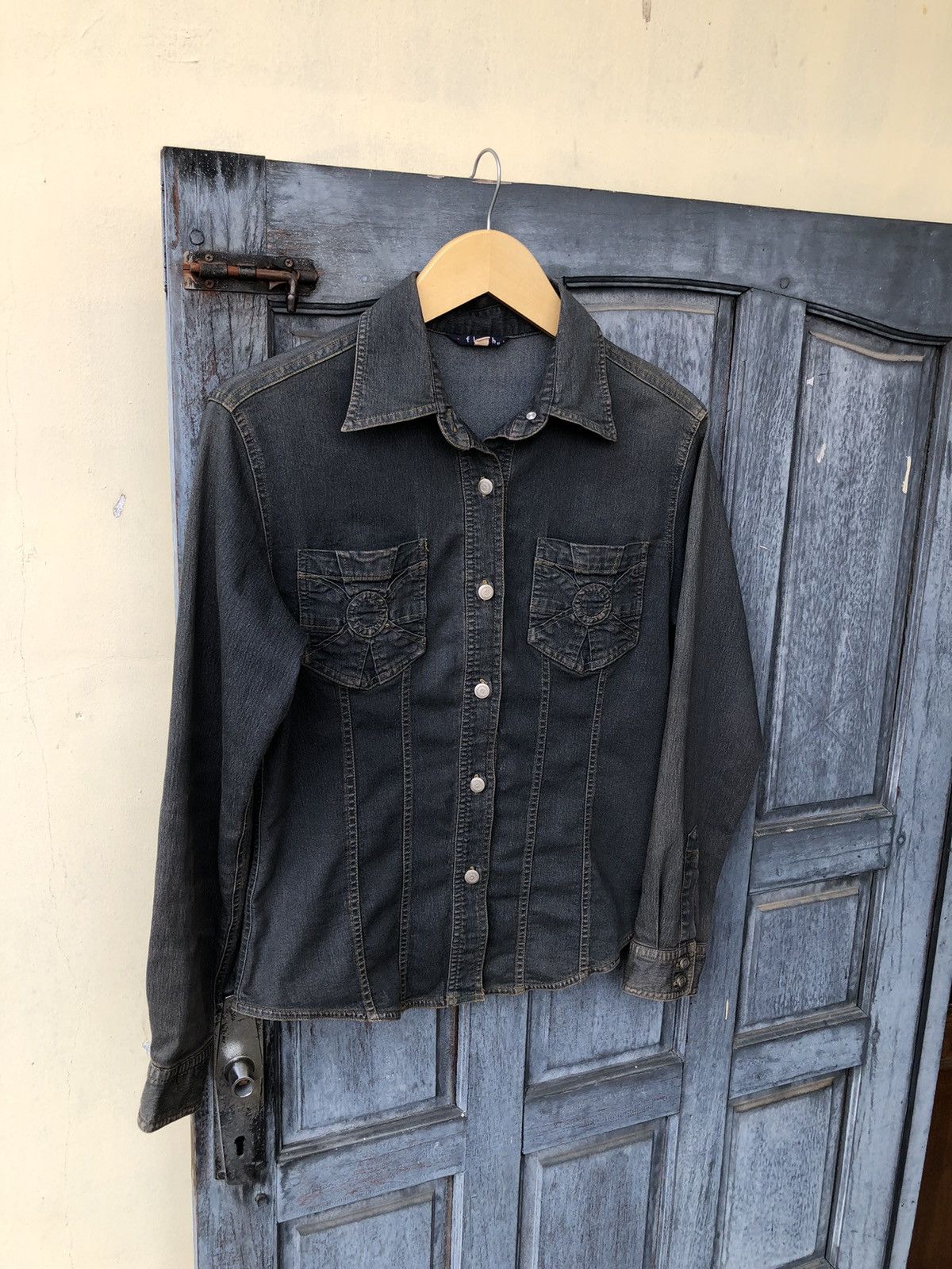 Vintage Flash Stretch Button Faded Distressed Japanese Babes Style Size M / US 6-8 / IT 42-44 - 9 Thumbnail