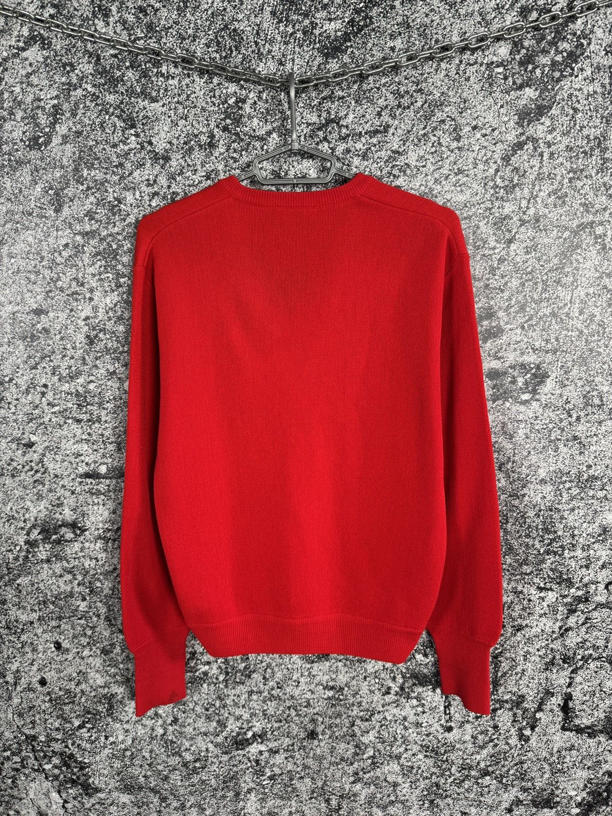 Lacoste Chemise Lacoste Vintage Red V-Neck Sweater Pullover Size 6 Size US XL / EU 56 / 4 - 10 Thumbnail