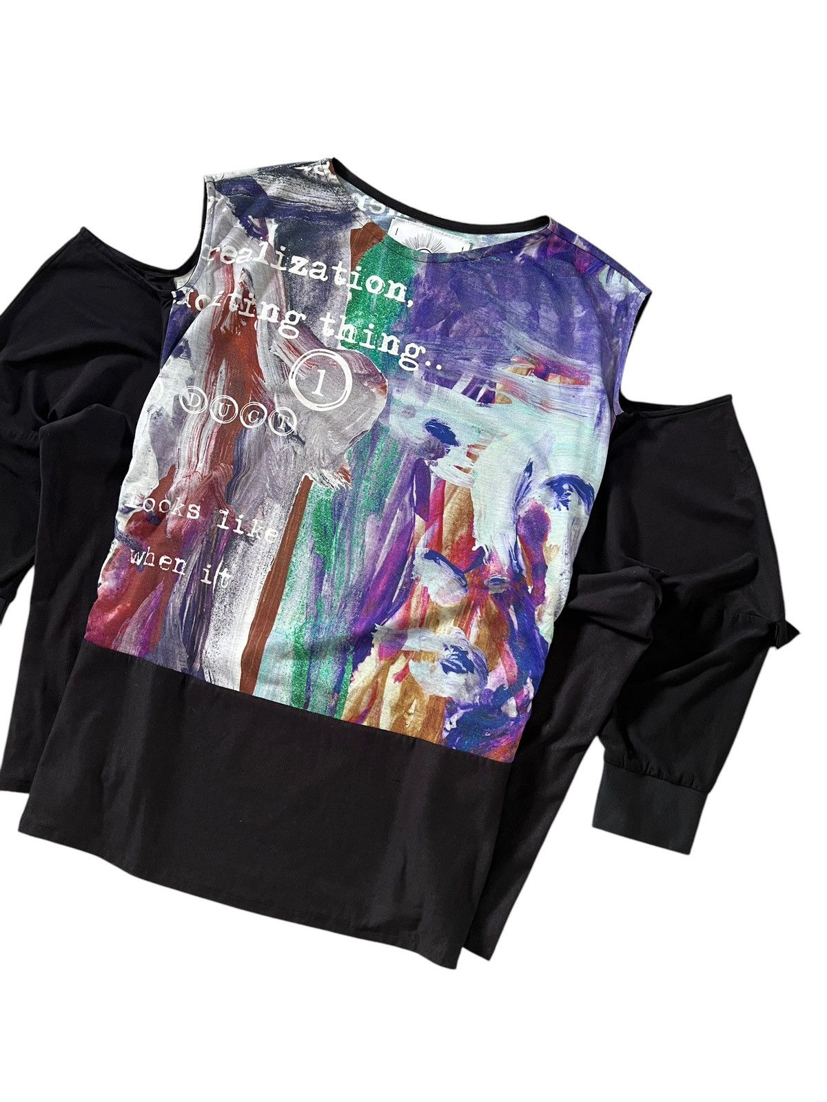 Japanese Brand Lilith Art Duct 🇯🇵 Rebuilt Off Shoulder Art Printed Shirt Size US L / EU 52-54 / 3 - 5 Thumbnail