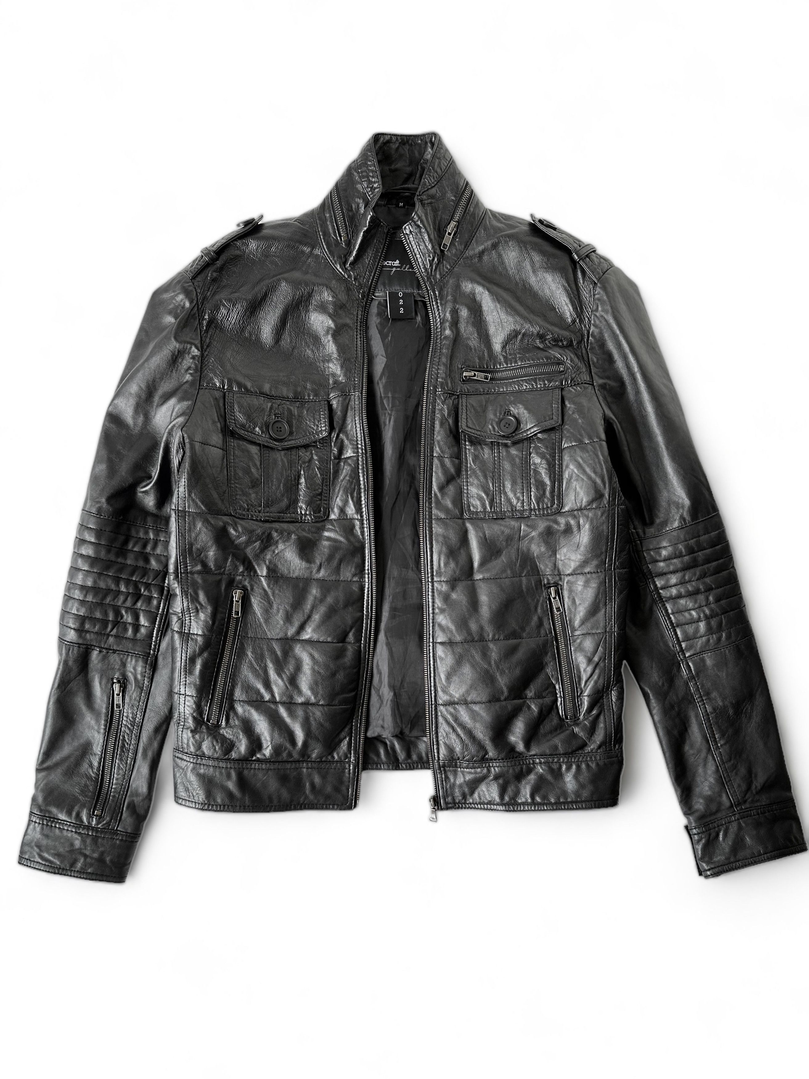Allsaints Goosecraft Black Leather Jacket (M) Size US M / EU 48-50 / 2 - 2 Thumbnail