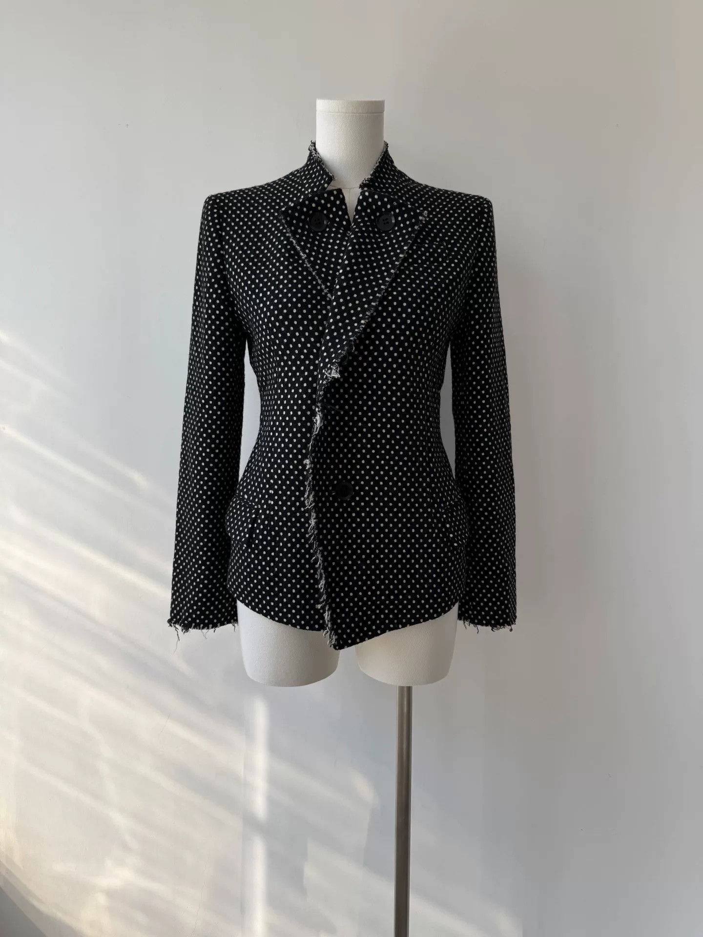 Y's yohji yamamoto y's wool polka dot blazer Size S / US 4 / IT 40 - 1 Thumbnail