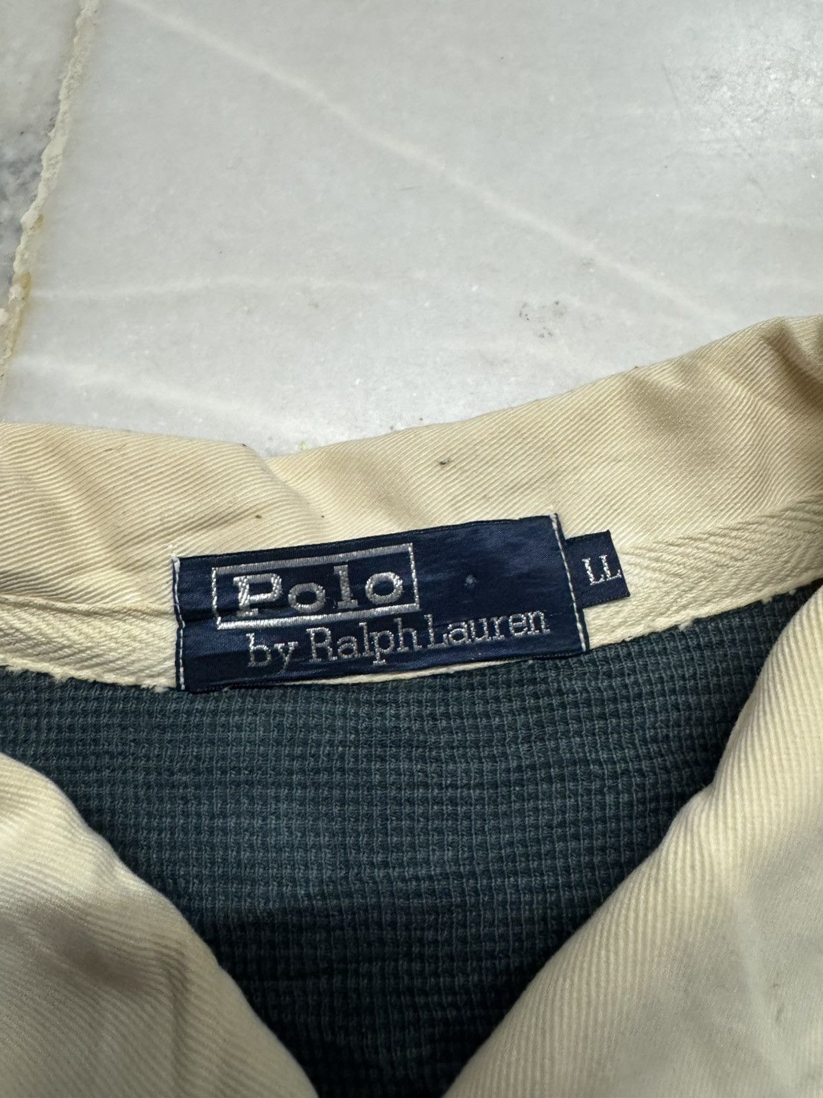 Polo Ralph Lauren VINTAGE 1990s Polo Ralph Lauren Stripe Heavy Waffle Cotton Size US XL / EU 56 / 4 - 5 Thumbnail