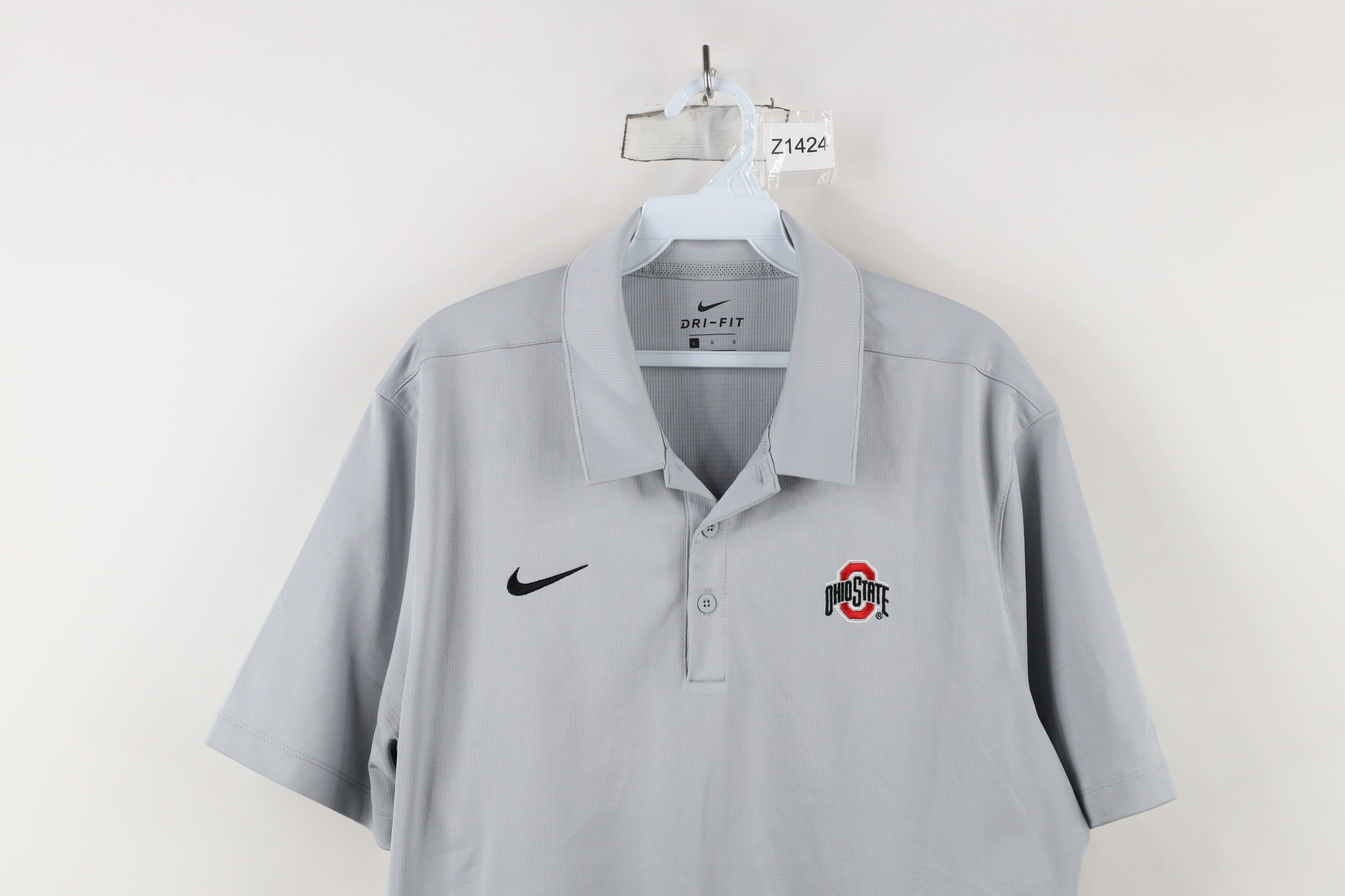 Nike × Vintage Nike Ohio State University Football Collared Golf Polo Shirt Size US L / EU 52-54 / 3 - 2 Thumbnail