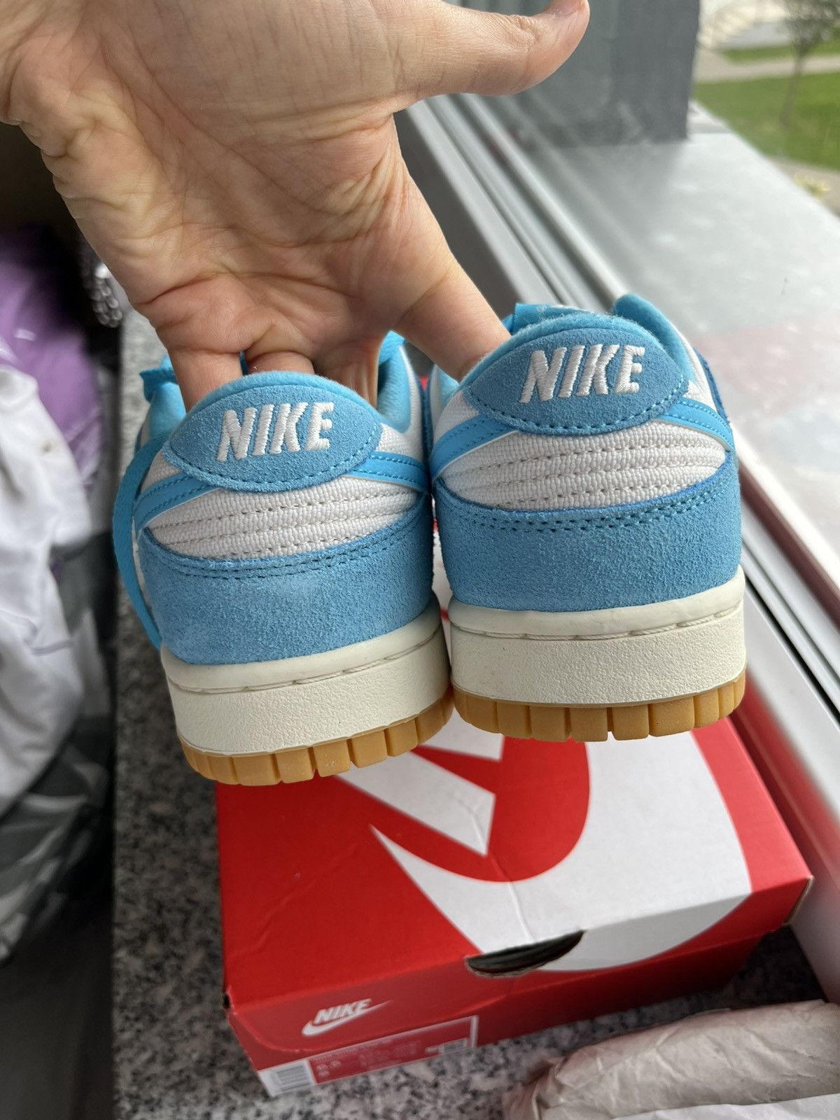 Nike Nike Dunk Low SE Phantom\Baltic Blue Size US 9 / IT 39 - 4 Thumbnail