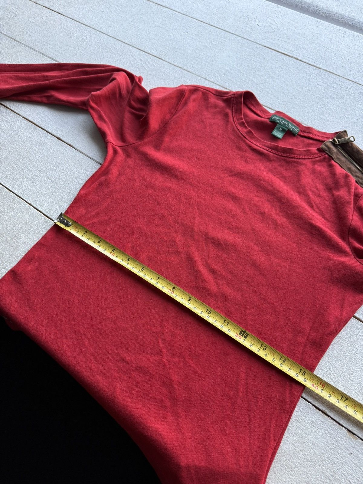 Polo Ralph Lauren Vintage Ralph Lauren Jeans Co Red Sweatshirt Zip Shoulder Size M / US 6-8 / IT 42-44 - 13 Thumbnail