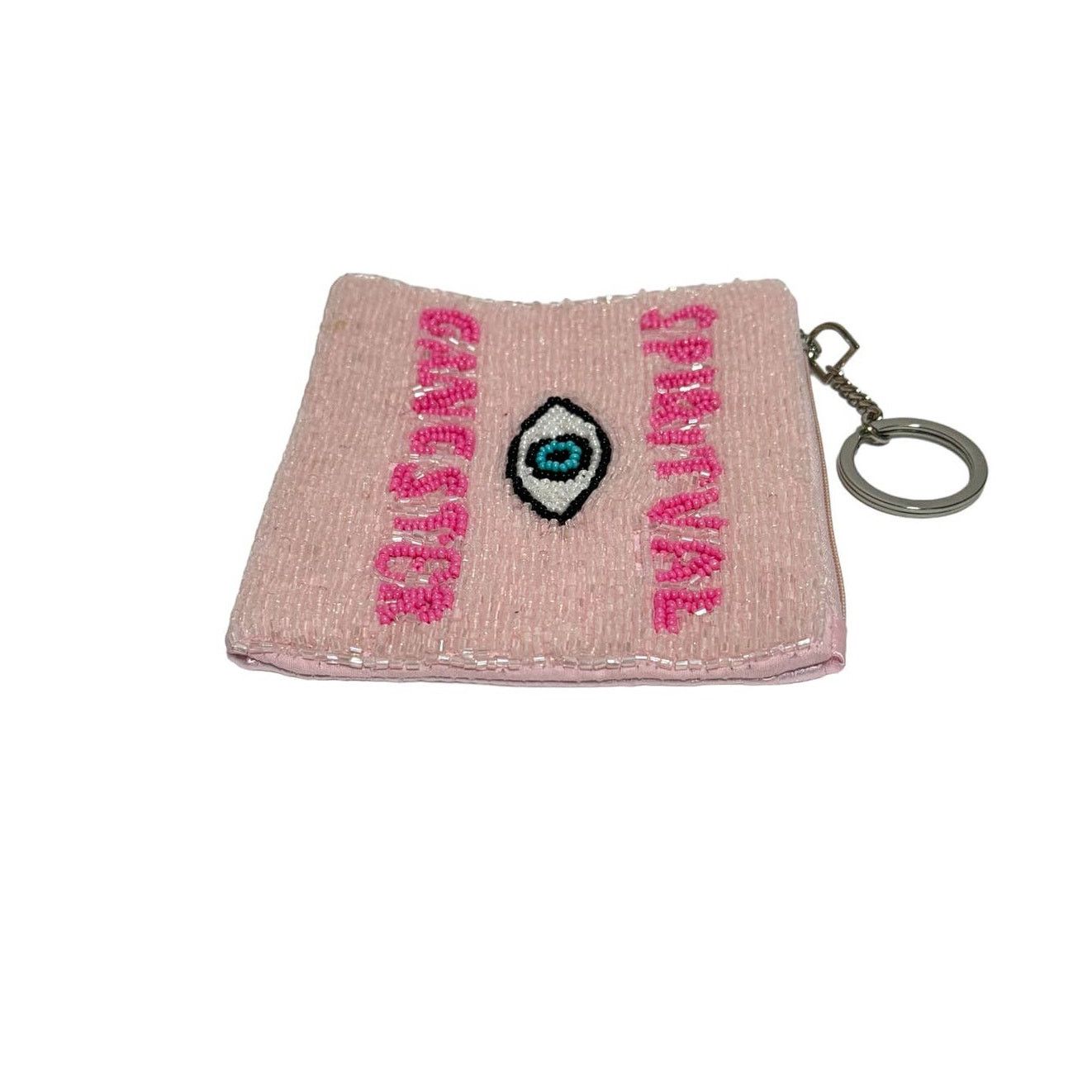 Other Spiritual Ganster Small Pouch Key Ring Evil Eye Pink/White Size ONE SIZE - 4 Thumbnail