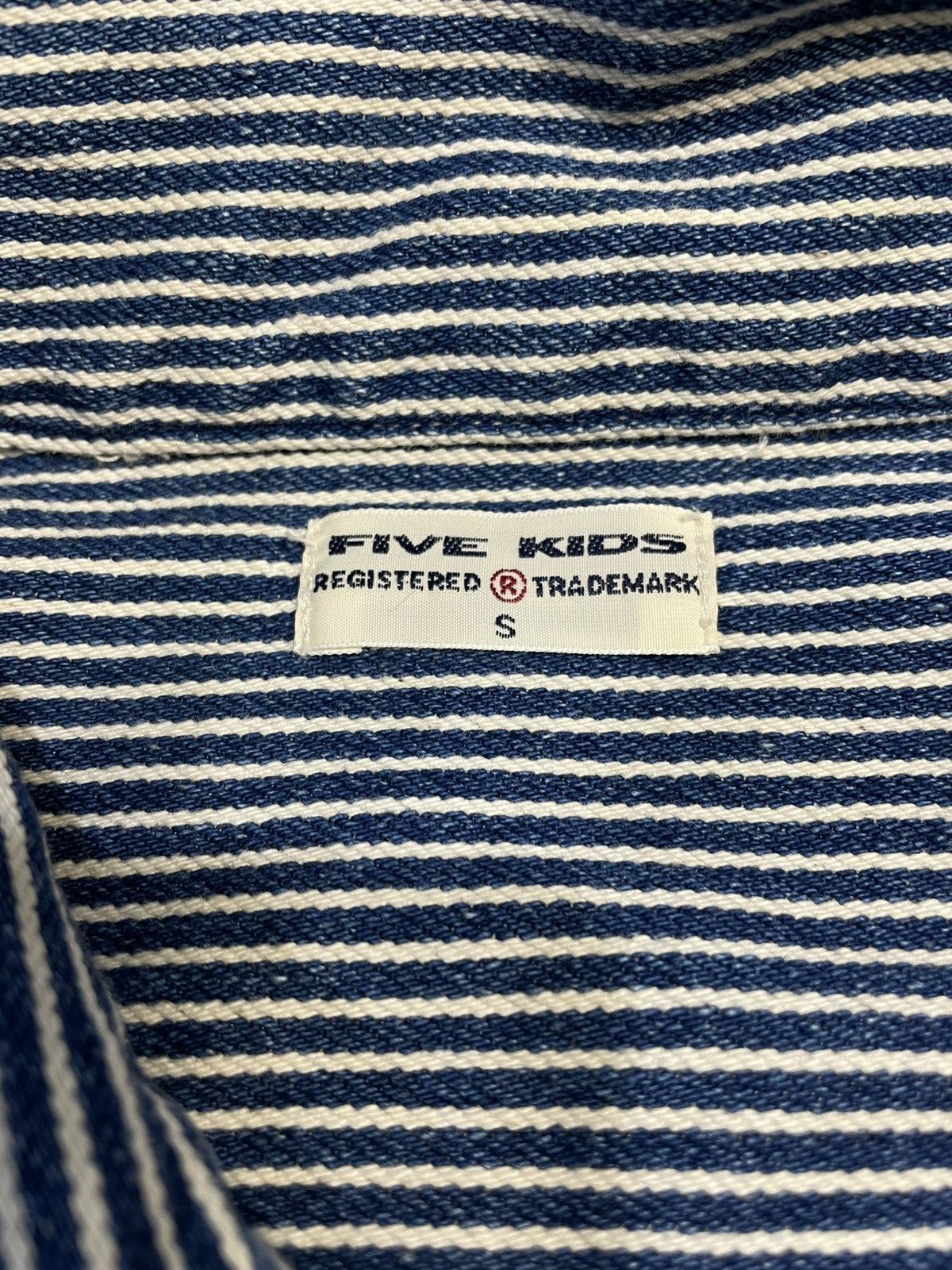 Japanese Brand Japanese Brand Five Kids Hickory Stripe Shirt Size US S / EU 44-46 / 1 - 4 Thumbnail