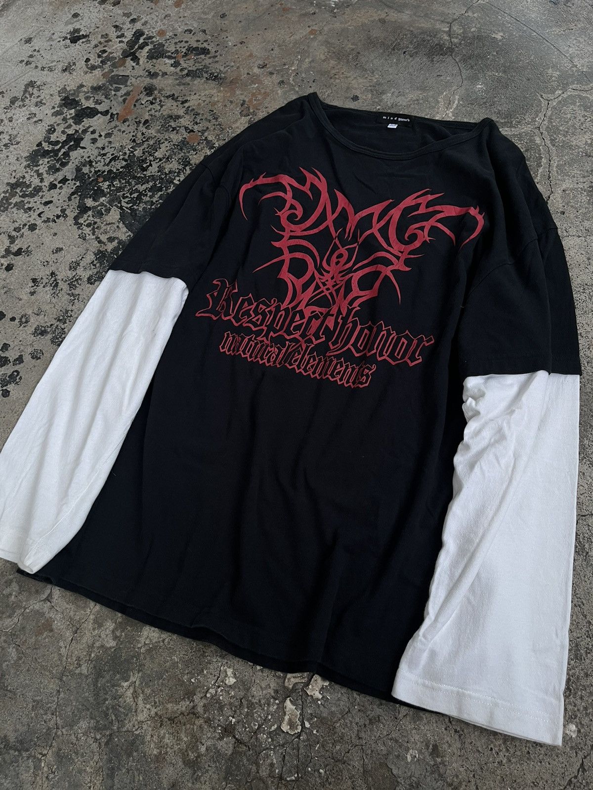 Isamu Katayama Backlash RESPECT HONOR JAPENESE TRIBAL GOTHIC POEM SEDITIONARIES PUNK Size US XXL / EU 58 / 5 - 4 Thumbnail