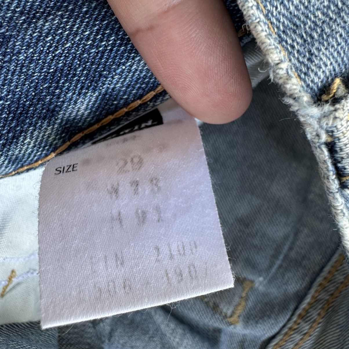 Japanese Brand Vintage Edwin Distressed Faded Denim Jean Pant W28 Size US 28 / EU 44 - 6 Thumbnail