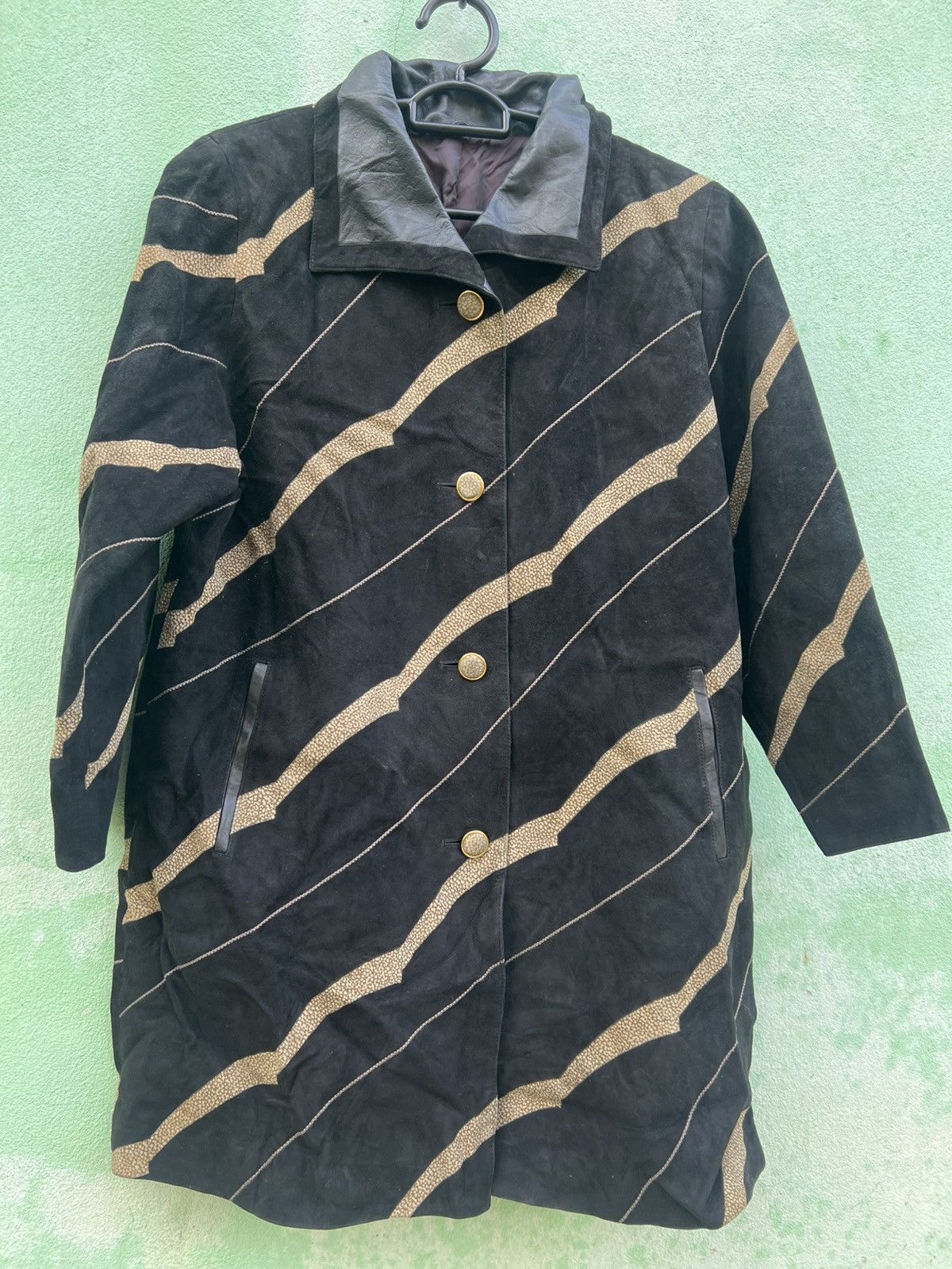 Leather Vintage Made in Japan Suede Leather Avant Garde Asymmetrical Size US L / EU 52-54 / 3 - 2 Thumbnail