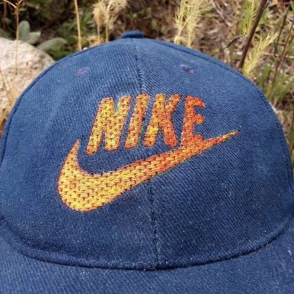 Nike × Vintage Vintage 90s Nike Logo Snap Back Hat Cap Size ONE SIZE - 2 Thumbnail