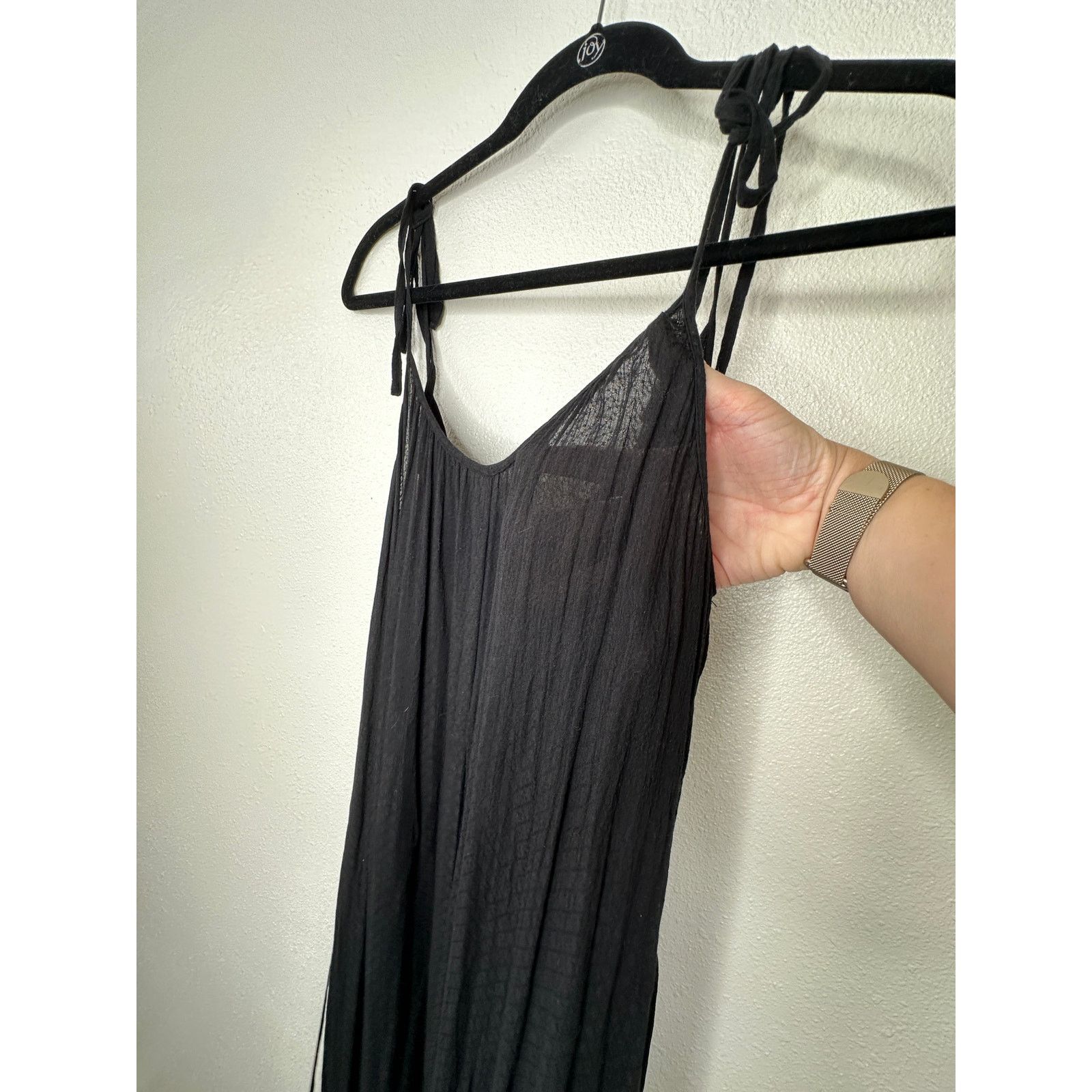 Other Lovestitch Black Gauze Tie Shoulder & Waist Maxi Sundress M Size M / US 6-8 / IT 42-44 - 5 Thumbnail