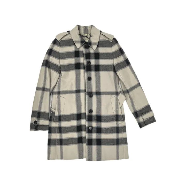Burberry Burberry Stylish Plaid Belted Jacket 0079 Size S / US 4 / IT 40 - 1 Thumbnail