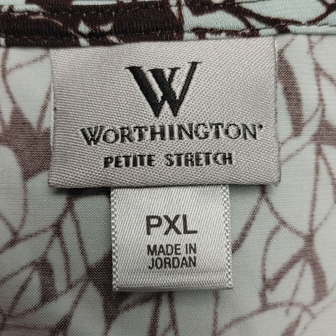 Worthington Worthington Women's Petite Stretch Brown/White Geometric Sho Size XL / US 12-14 / IT 48-50 - 3 Thumbnail