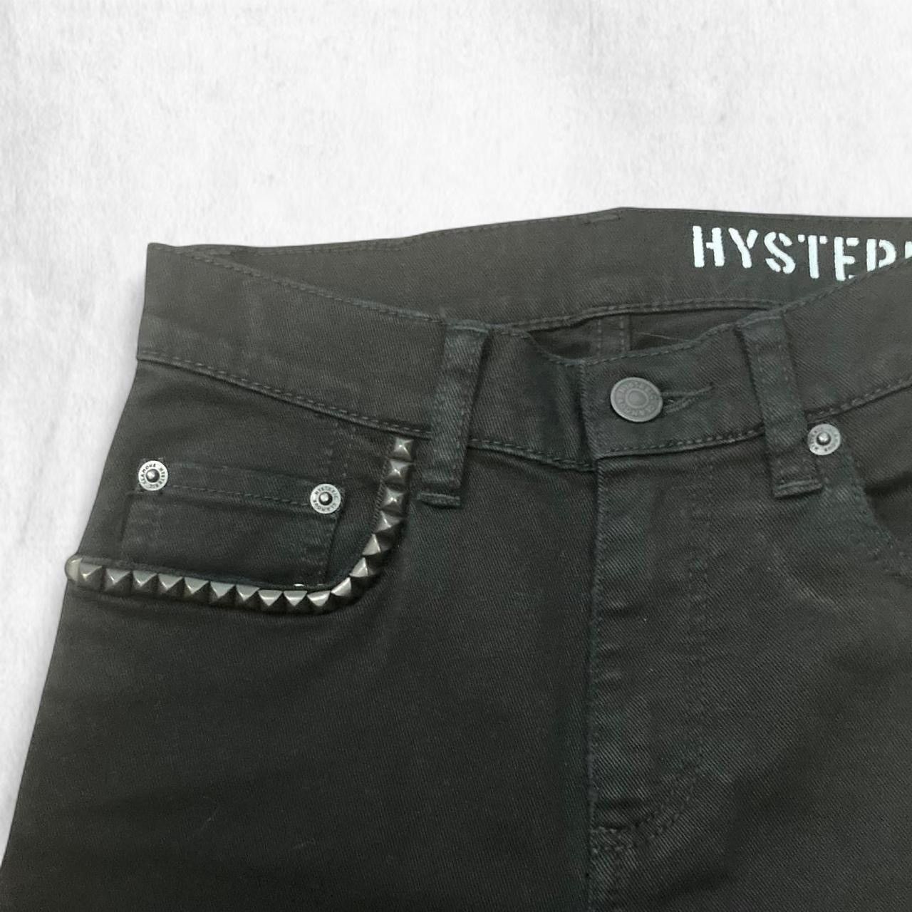 Hysteric Glamour Hysteric Glamour black denim jeans with silver studs Size 23" - 3 Thumbnail