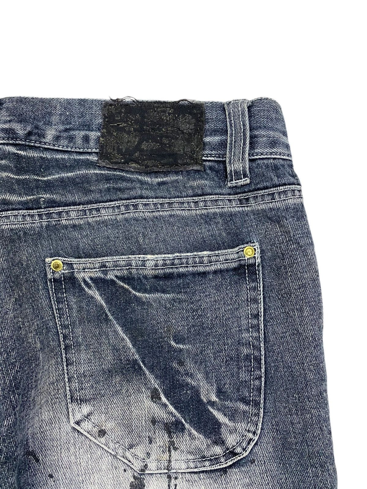 LOWBOX Vintage Lowbox Washed Grey Distressed Gothic L Patch Edgy Size US 31 - 15 Thumbnail