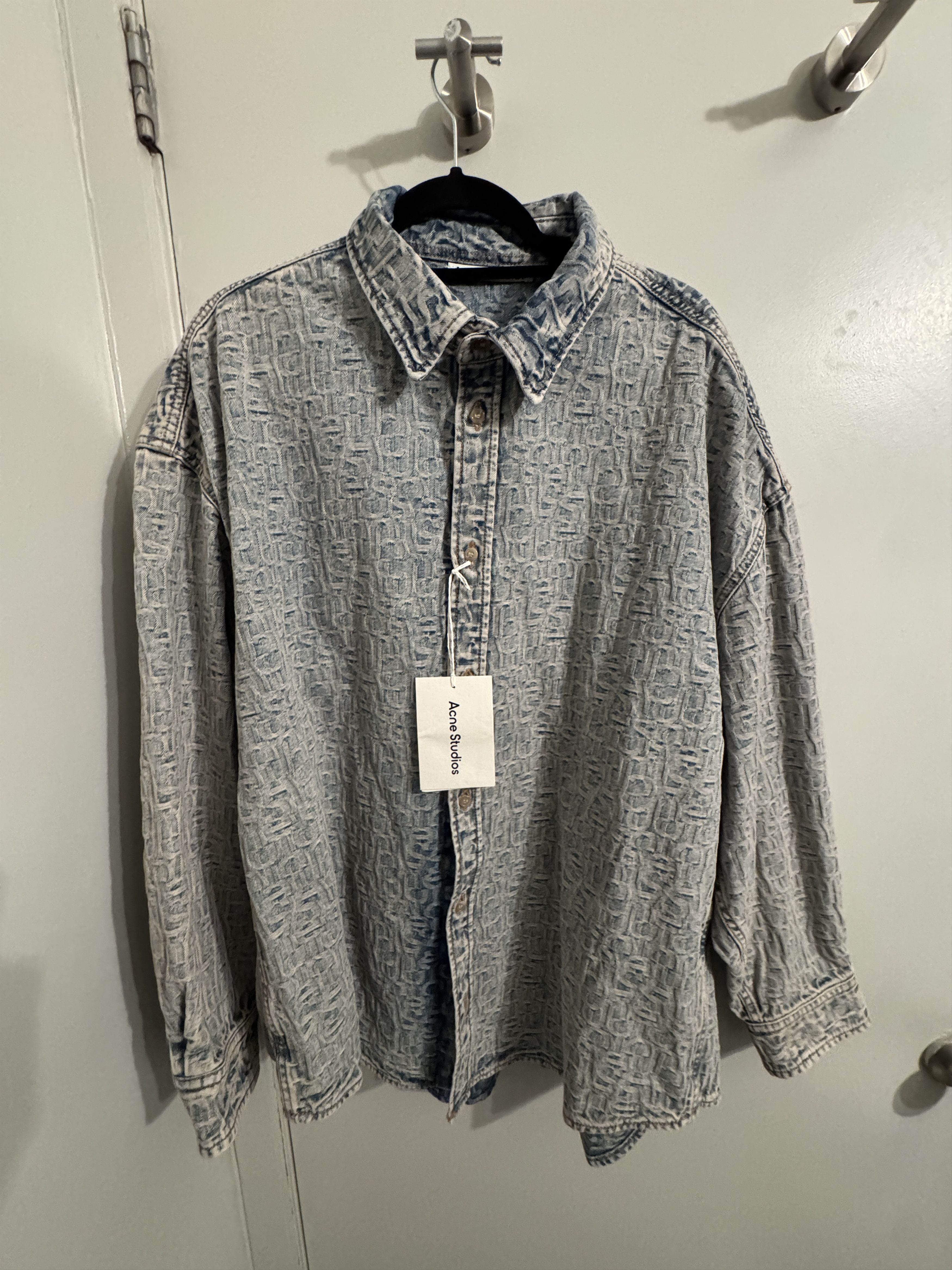 Acne Studios MONOGRAM DENIM SHIRT - RELAXED FIT Size US M / EU 48-50 / 2 - 1 Thumbnail