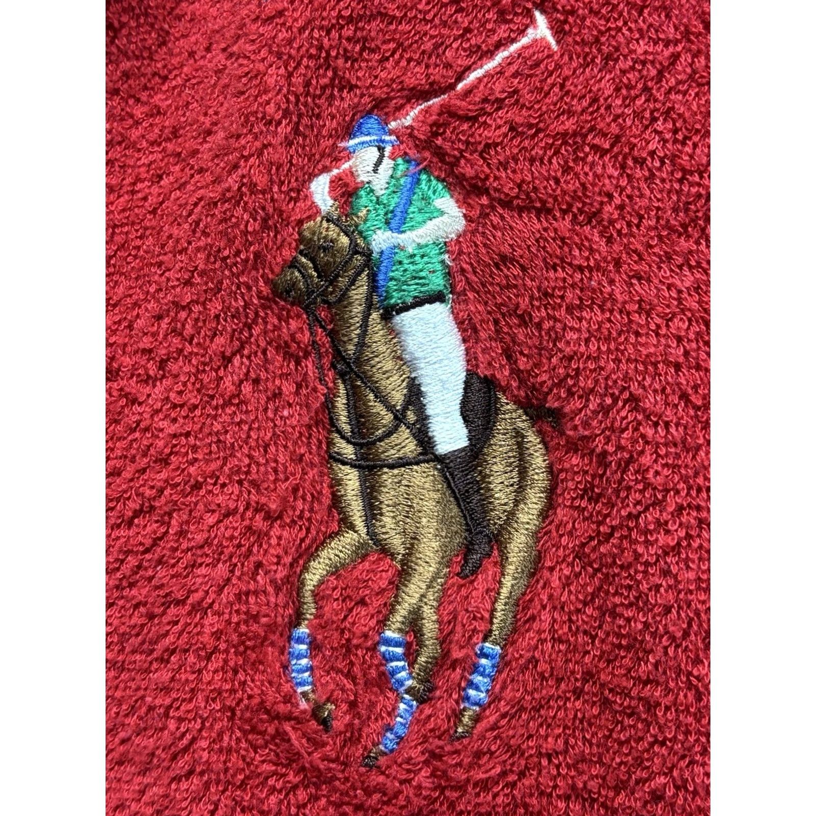 Polo Ralph Lauren Polo Ralph Lauren Terry Robe Mens OSFM Red Belted Big Flesh Pony READ Size US M / EU 48-50 / 2 - 2 Thumbnail