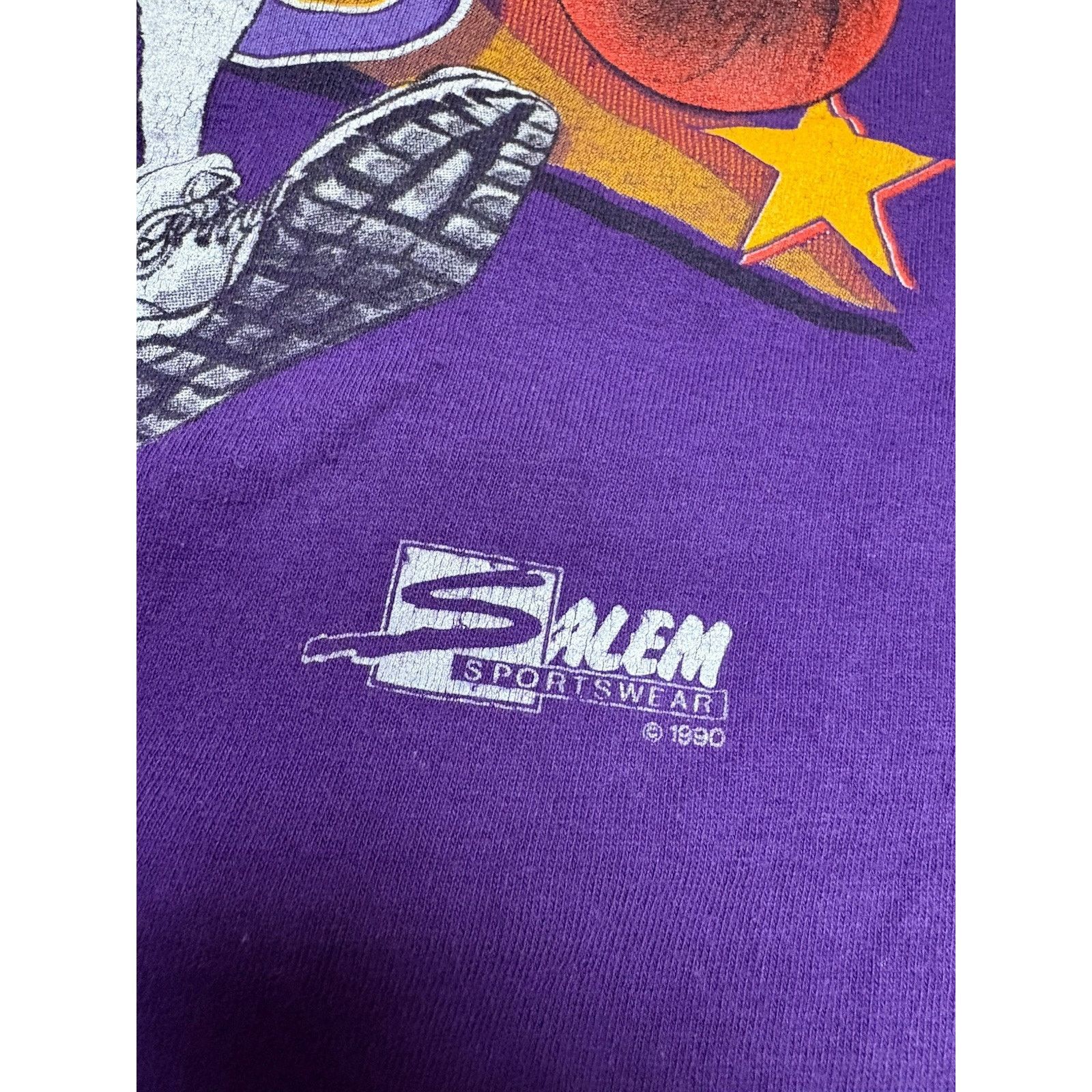 Salem Sportswear Vintage 1990 LA Lakers Magic Johnson XL Salem 90s Rare Size US XL / EU 56 / 4 - 3 Thumbnail