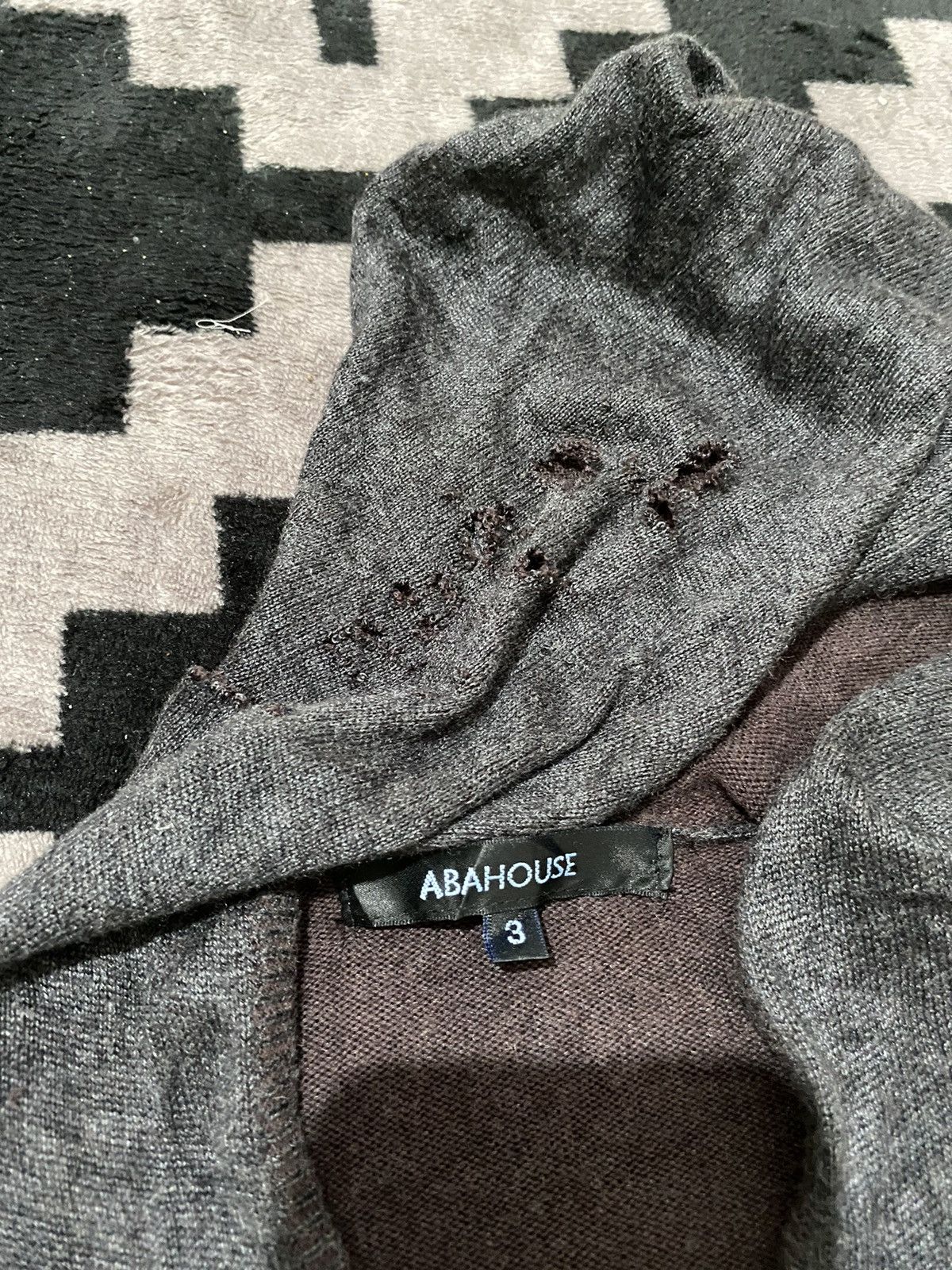 ABAHOUSE Abahouse distressed knit zip hoodie numbernine styled Size US L / EU 52-54 / 3 - 5 Thumbnail