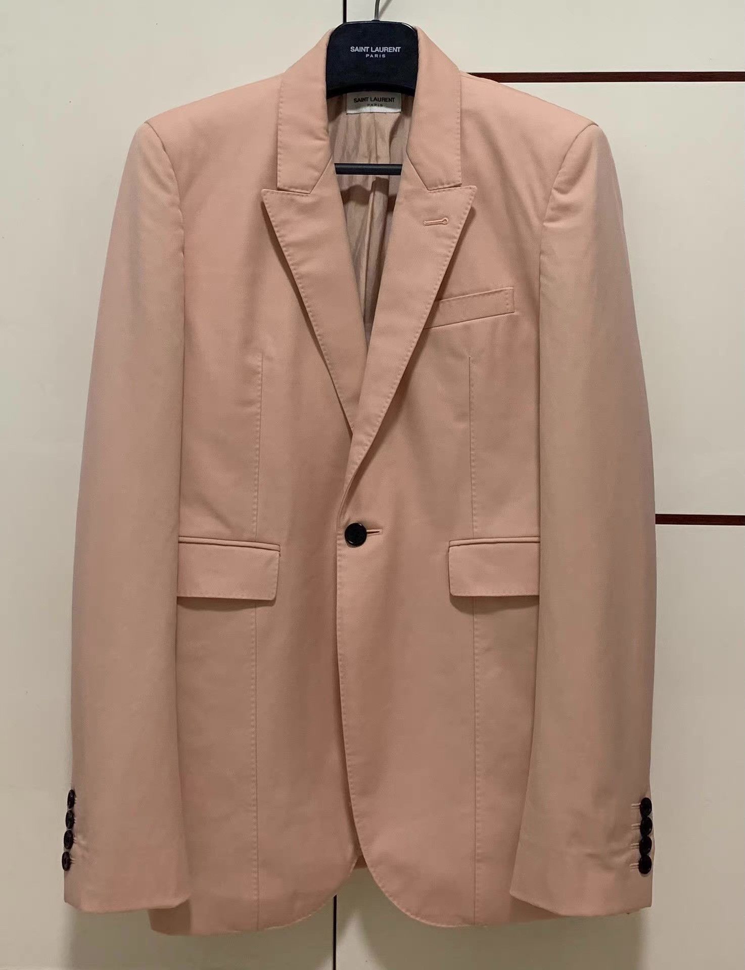 Saint Laurent Paris Pink Single-Breasted Blazer Size US M / EU 48-50 / 2 - 1 Thumbnail