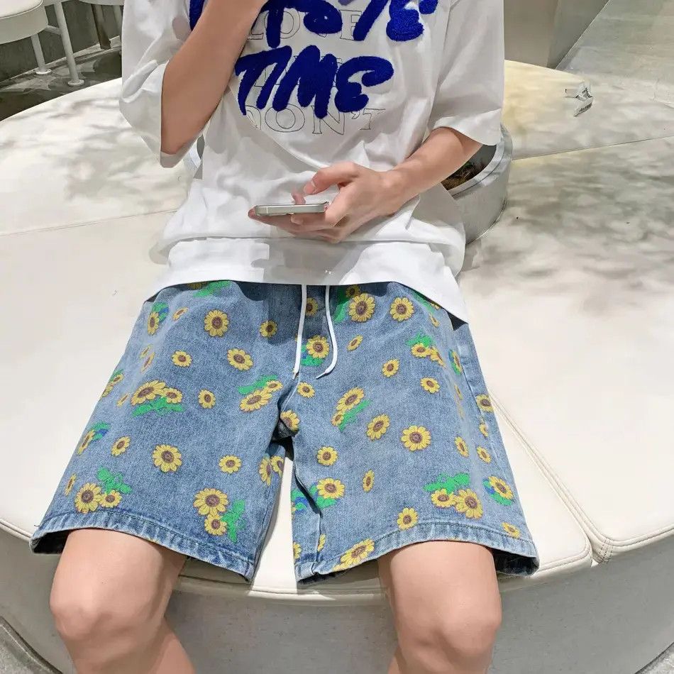 Japanese Brand Retro printed casual denim shorts Size US 32 / EU 48 - 3 Thumbnail