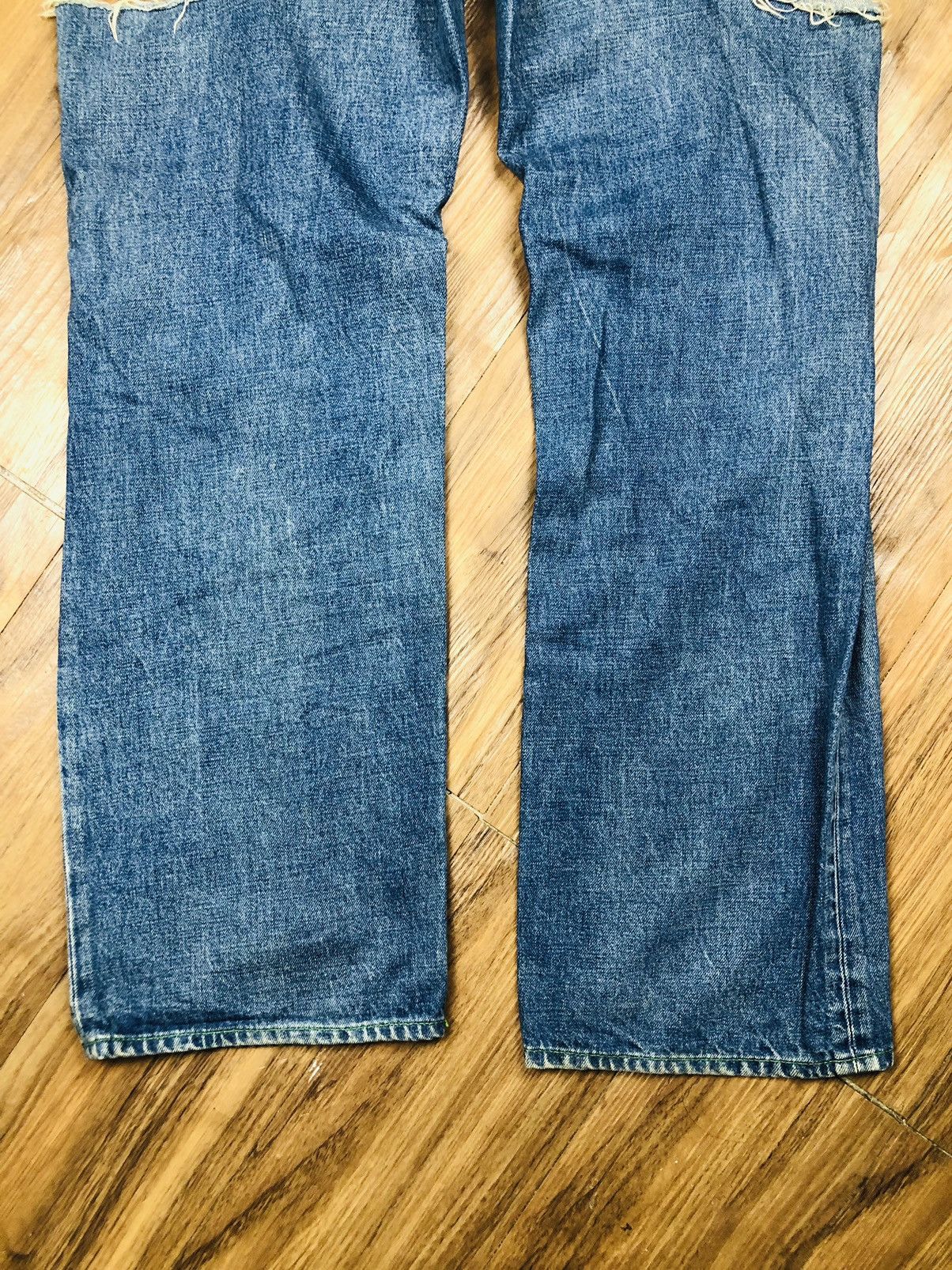 If Six Was Nine WCJ Wide-Leg Ripped Jeans - Unique Thigh Cutout Denim (40) Size US 26 / EU 42 - 16 Thumbnail