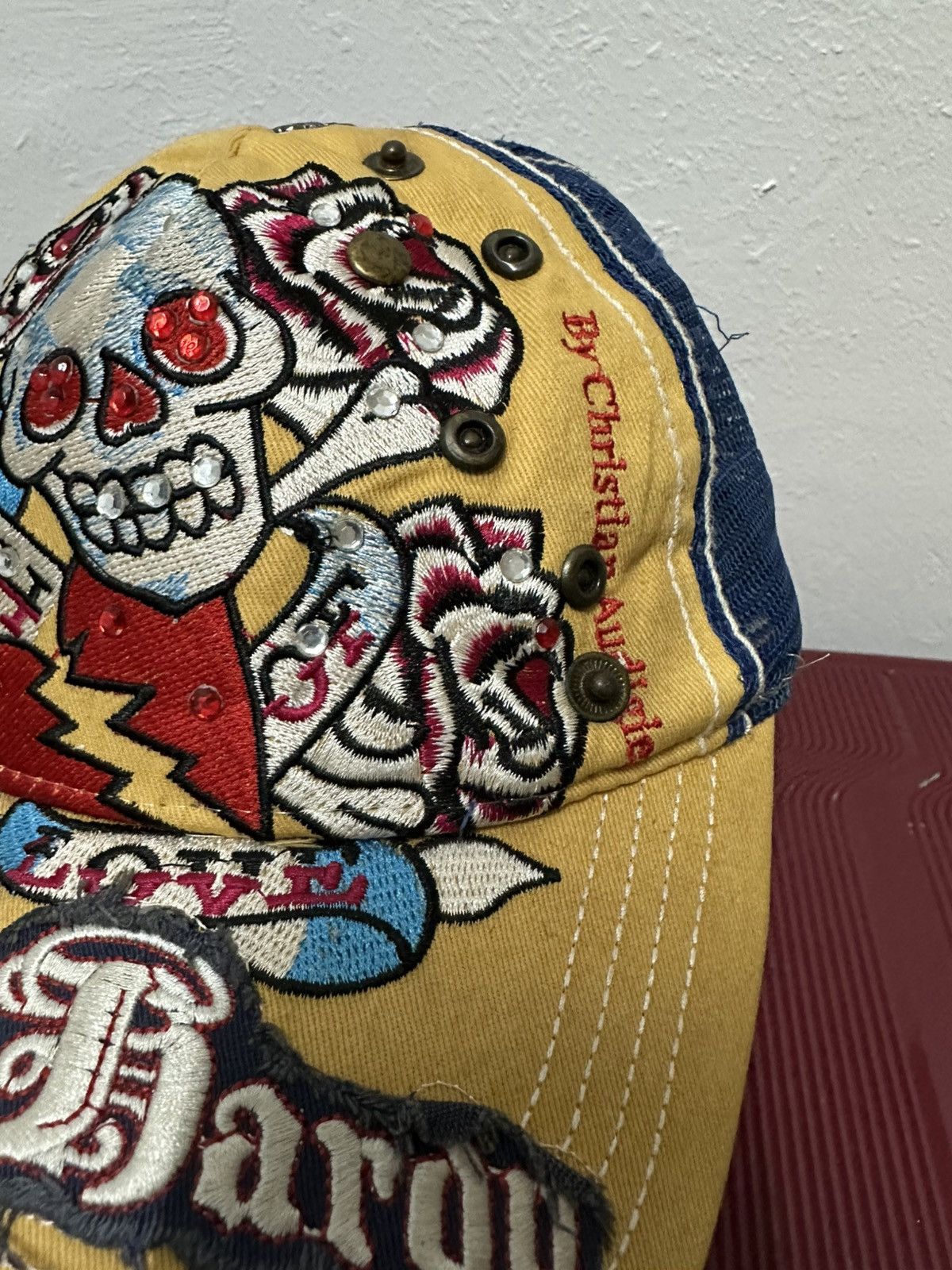 Ed Hardy Ed Hardy Cap by Christian Audigier Skull Eagle Snake Tattoo Size ONE SIZE - 5 Thumbnail