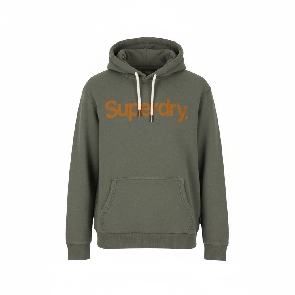 Superdry CLASSIC CORE LOGO M Dark Khaki Kangaroo Hoodie 87128 Size US M / EU 48-50 / 2 - 1 Thumbnail