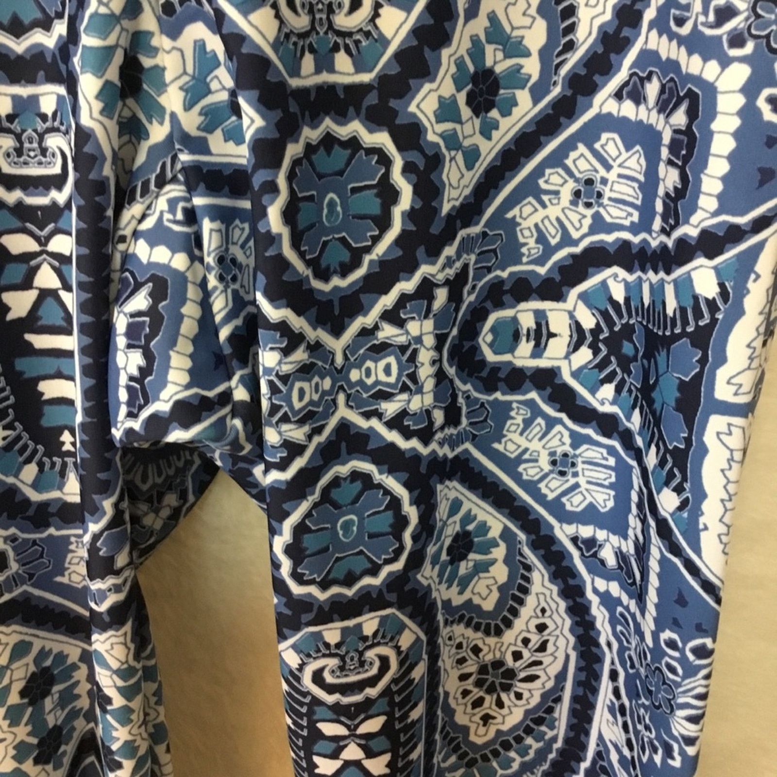 Other ONZIE Blue Pattern High Waist Basic Midi Leggings Size 24" / US 00 / IT 34 - 4 Thumbnail