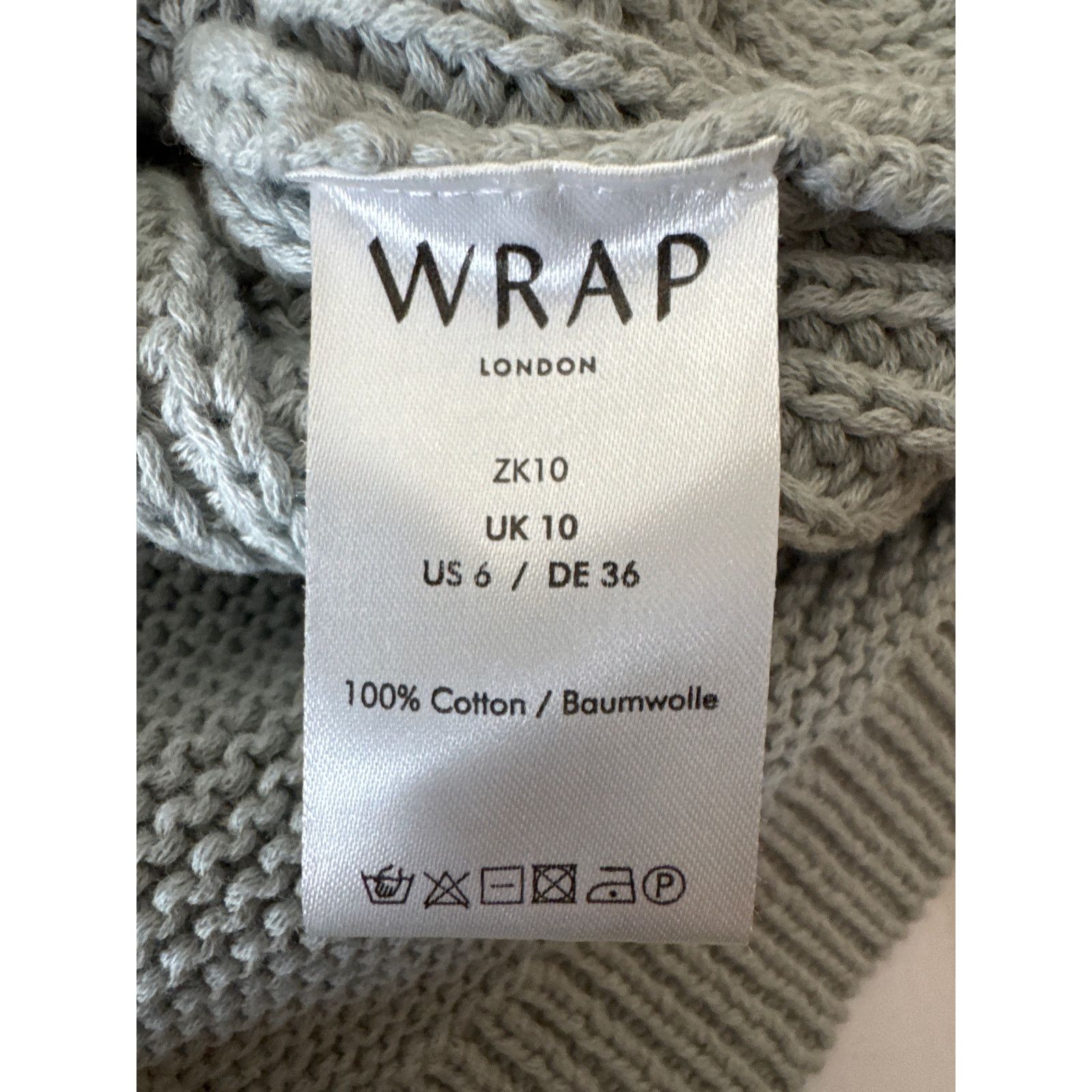Other WRAP LONDON Short Sleeve Mock Neck Cotton Knit Sweater Size M / US 6-8 / IT 42-44 - 8 Thumbnail