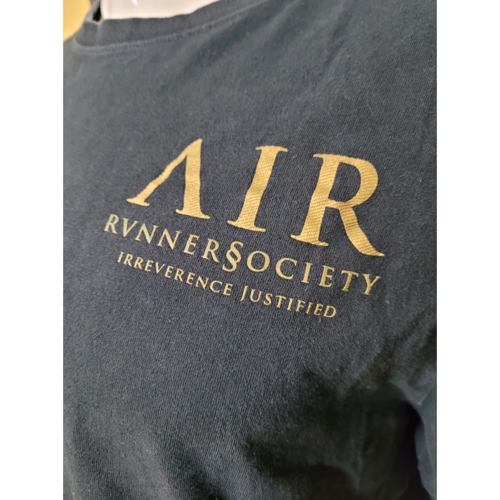 Nike Nike Air Short Sleeve T-Shirt Men XL Black Nike Air Runners Society Shirt Adults XL Black graphic print 90s Irreverence Size US XL / EU 56 / 4 - 2 Thumbnail
