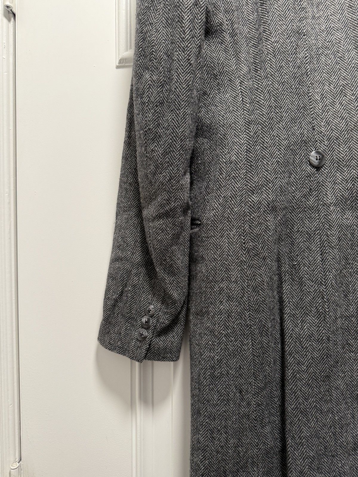 Hedi Slimane Vintage Herringbone Overcoat Size US S / EU 44-46 / 1 - 6 Thumbnail
